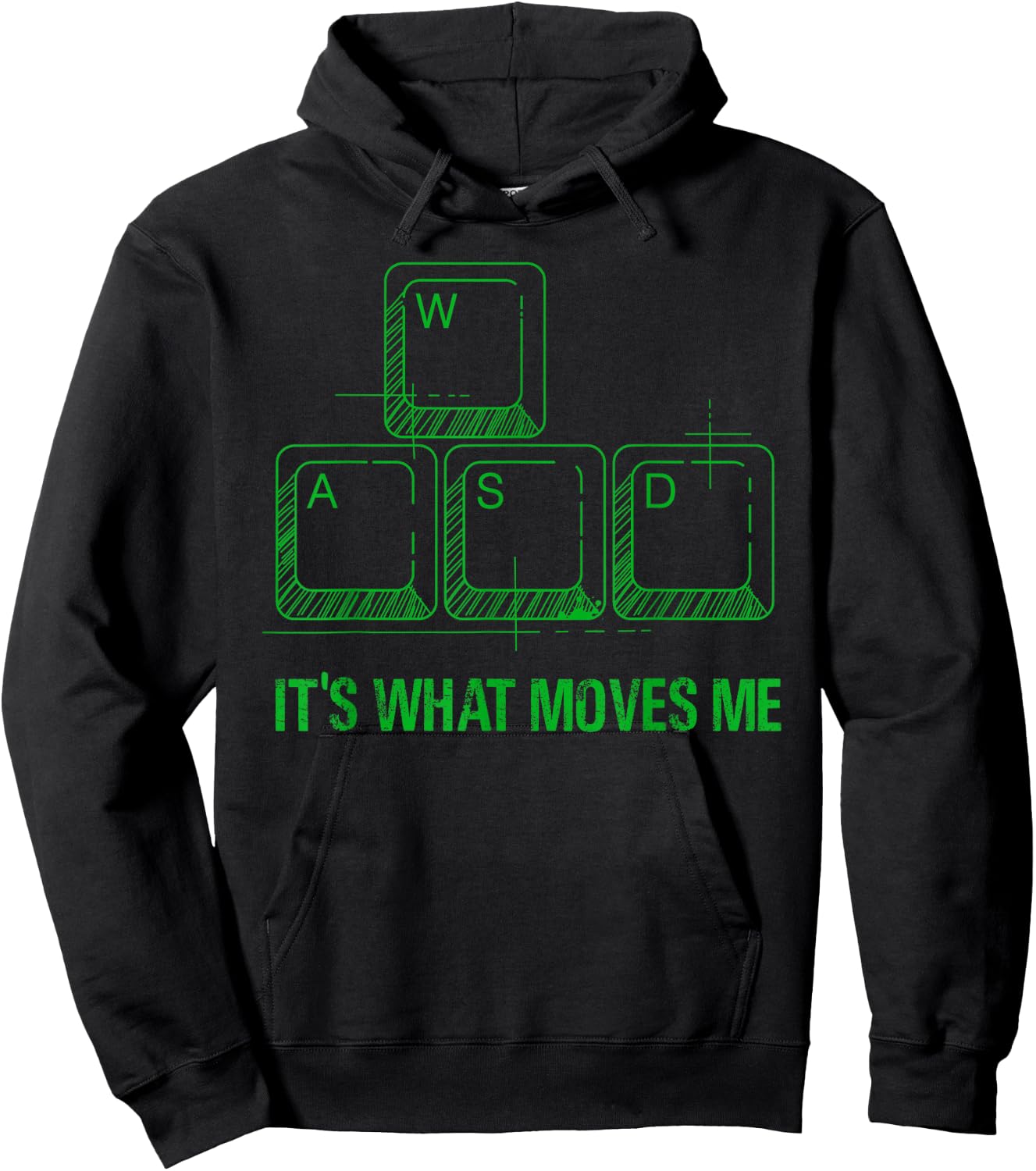 Funny WASD Its What Moves Me Video Games Gamer PC Gaming Hoodie - Hoodie | Black