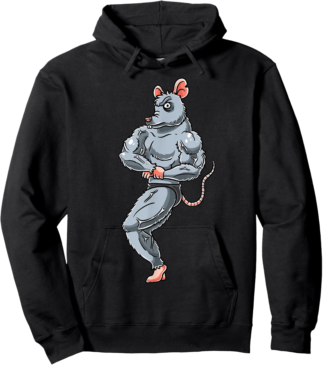Rat Bodybuilding Fitness Gym Motivation Bodybuilder Hoodie - Hoodie | Black