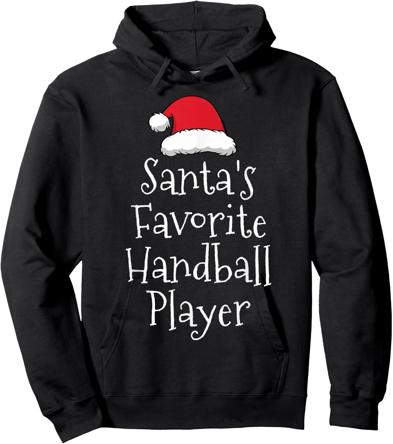 Santas Favorite Handball Player - Christmas Handball Gift Hoodie - Hoodie | Black