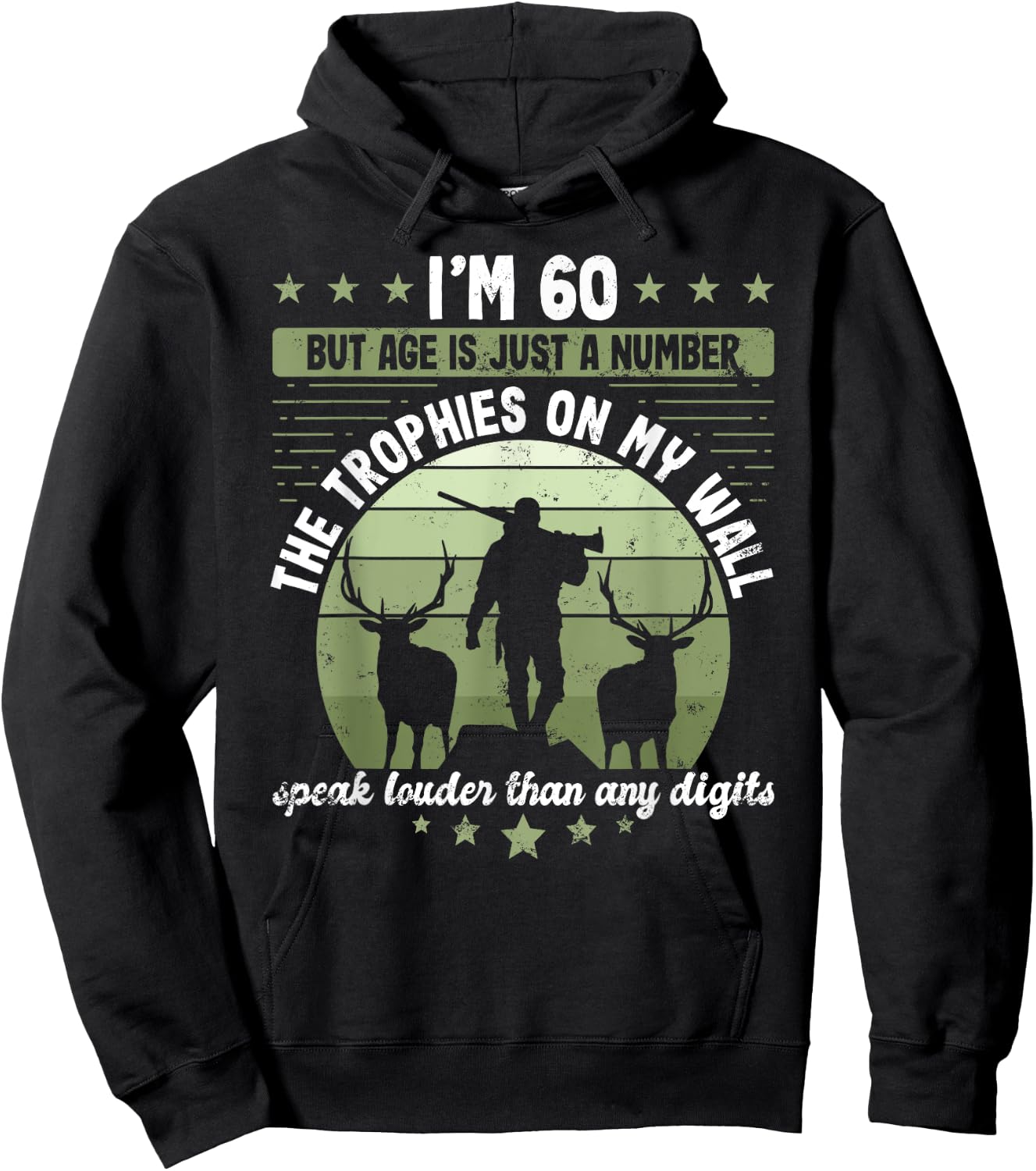 Hunter birthday 60 years old hunting 60th birthday hunter Hoodie - Hoodie | Black