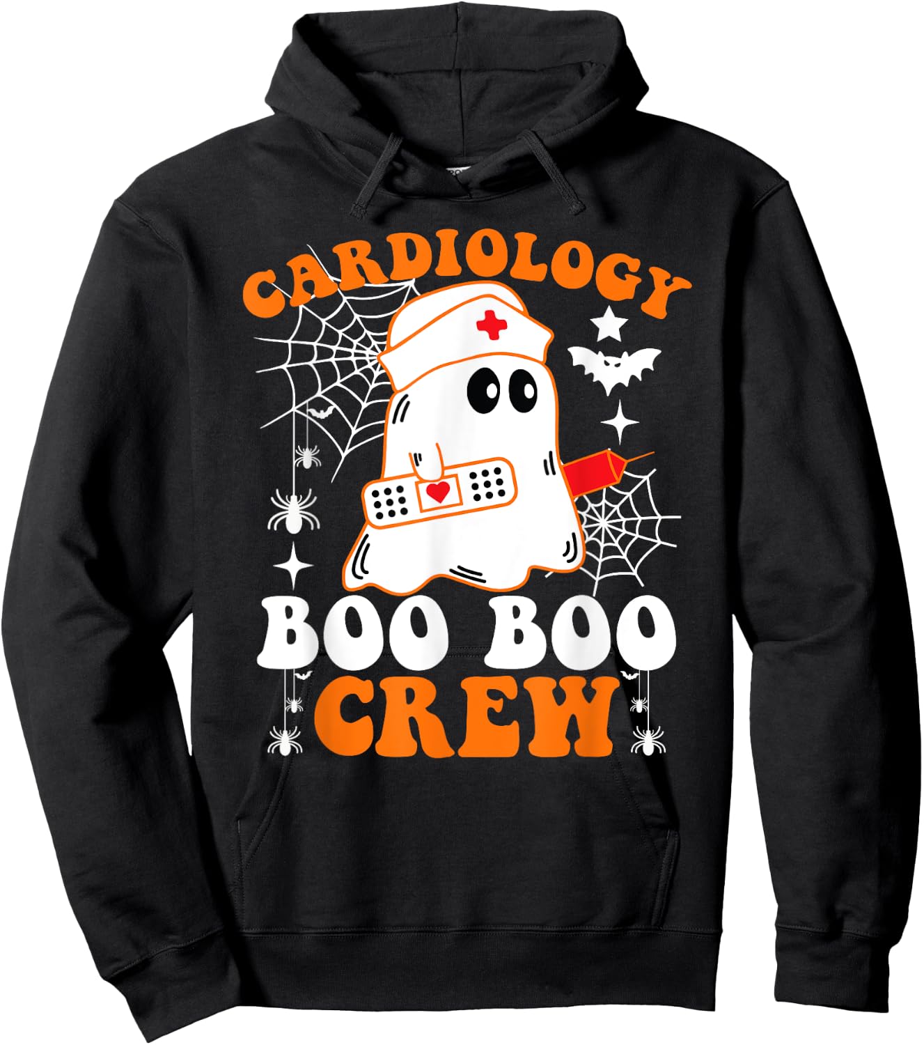 Cardiology Boo Boo Crew Shirt Funny Nurse Ghost Halloween Hoodie - Hoodie | Black