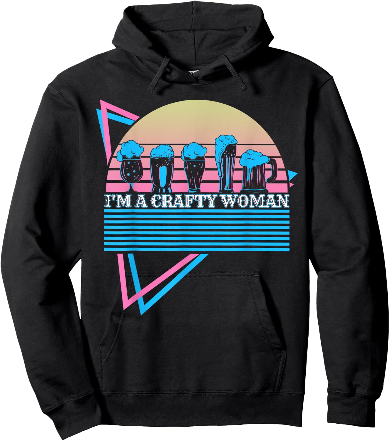 Funny Craft Beer Retro I'm A Crafty Woman Hoodie - Hoodie | Black