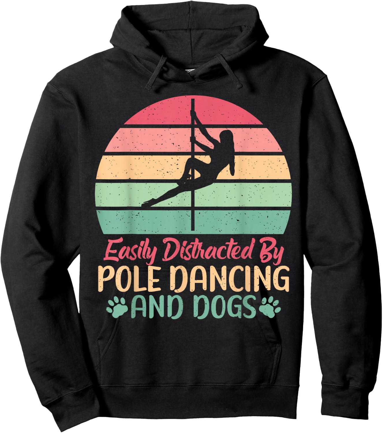 Easily distracted by Pole Dancing and Dogs Pole Dance Hoodie - Hoodie | Black