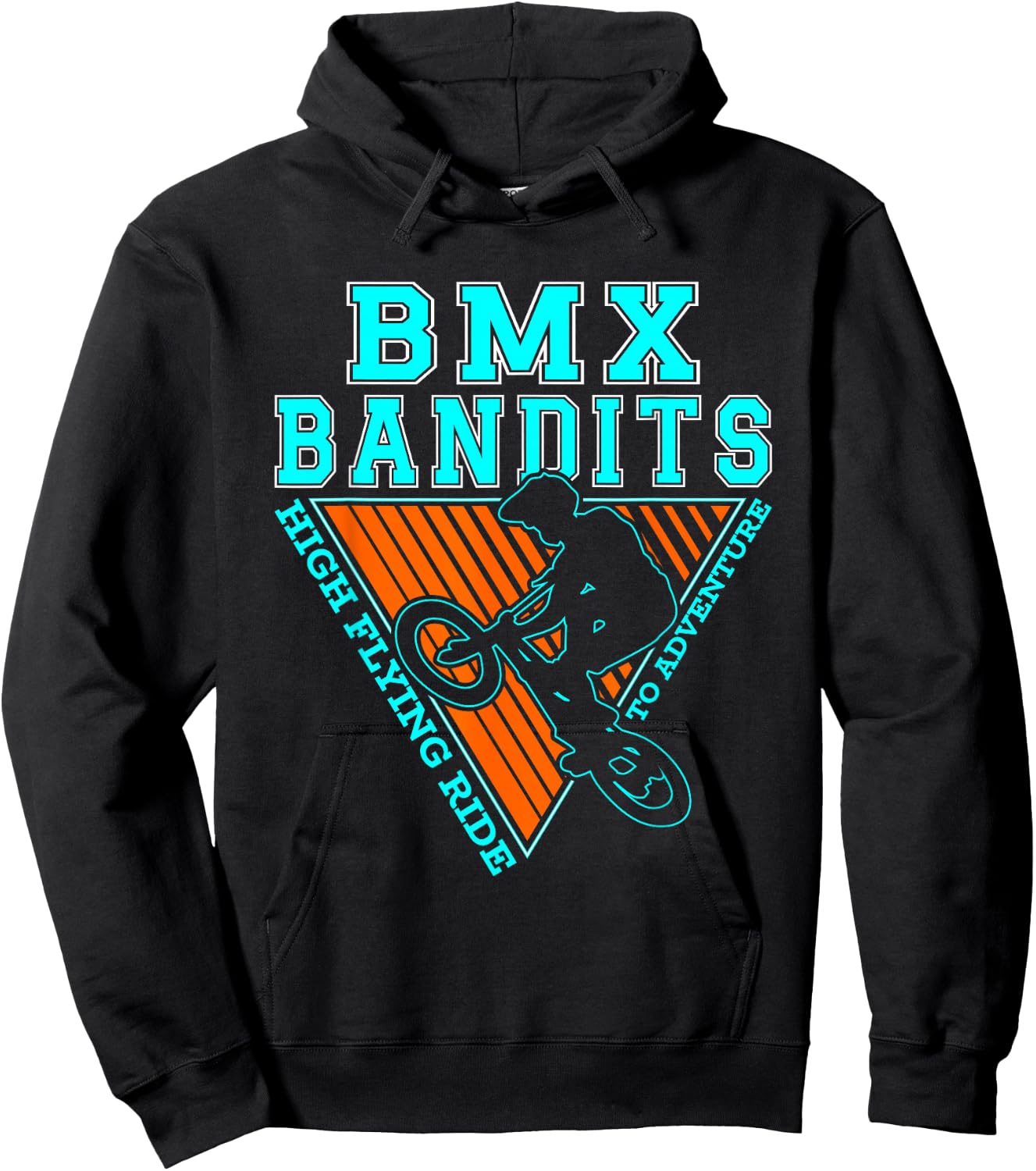 BMX Bandits High Flying Ride To Adventure | Cycling Cyclist Hoodie - Hoodie | Black