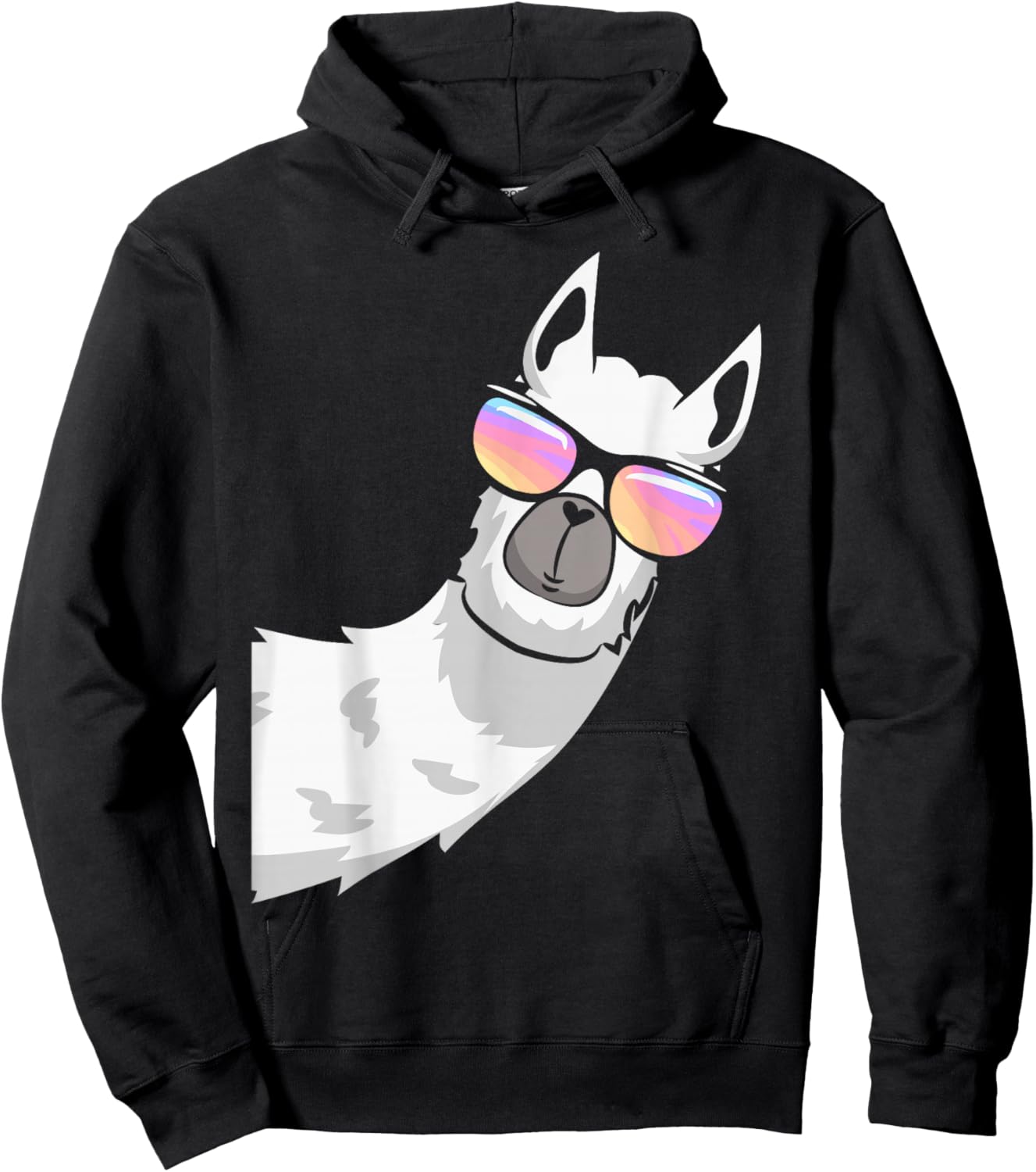 Llama With Sunglasses Kids Boys Toddler Novelty Hoodie - Hoodie | Black