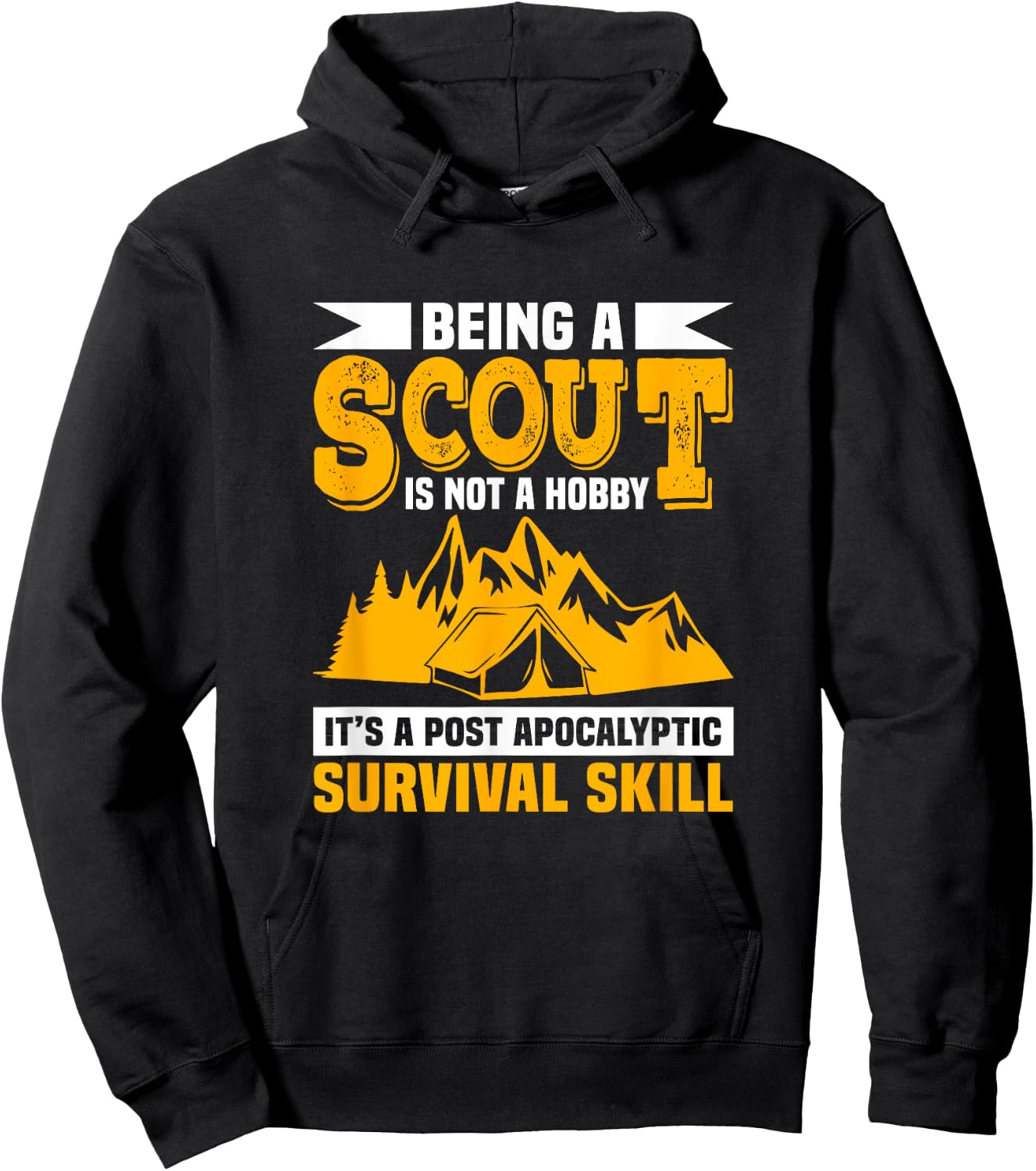 Being A Scout Is Not A Hobby Funny Scouting Camping Scouts Hoodie - Hoodie | Black
