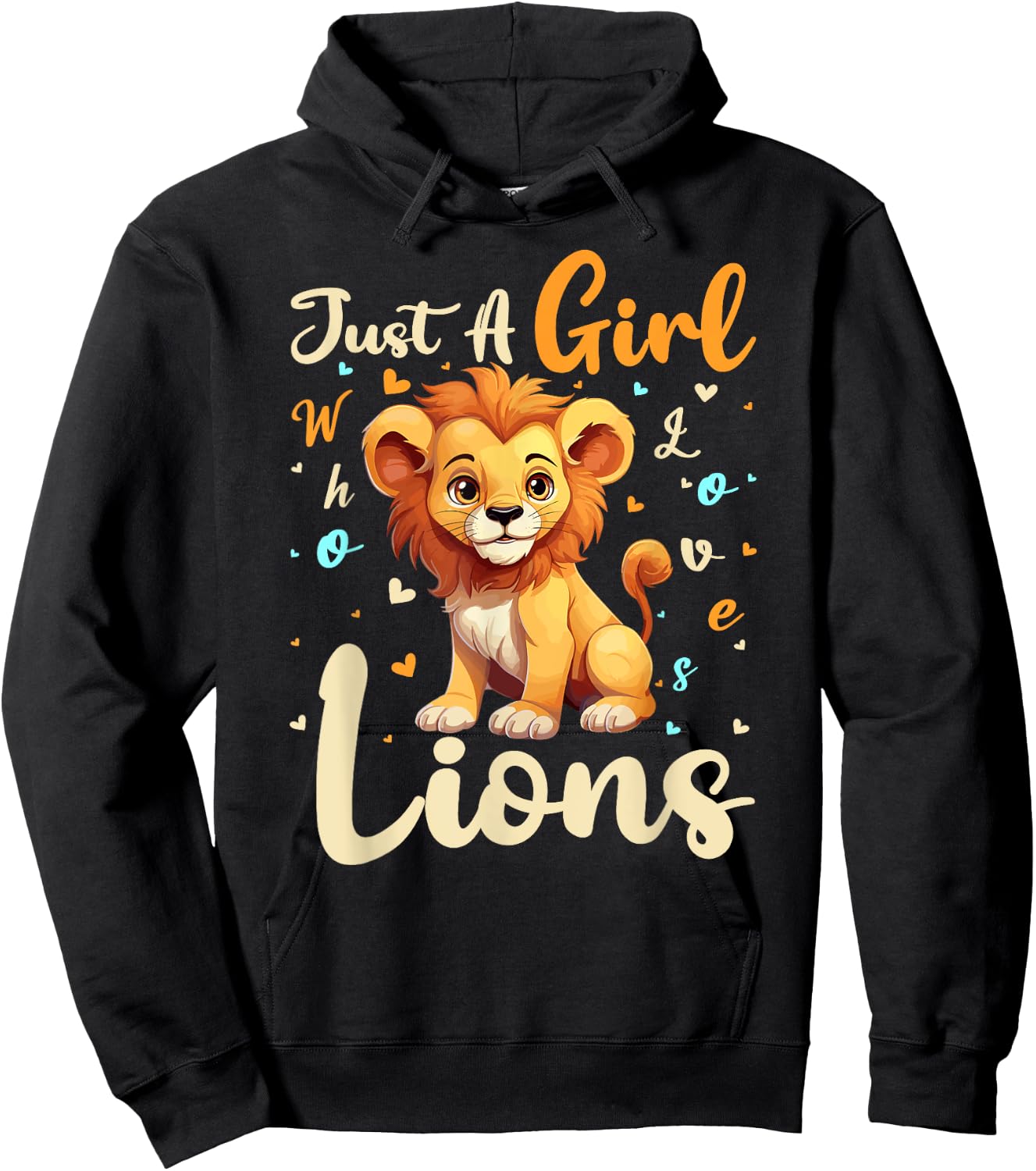 Lion Lover Just A Girl Who Loves Lions Hoodie - Hoodie | Black