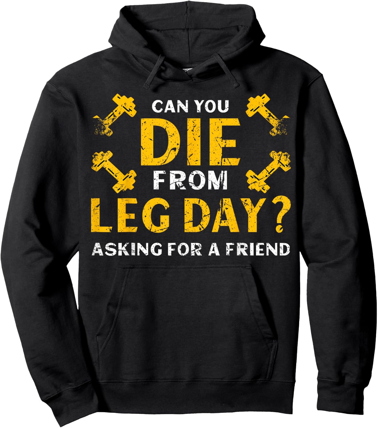 Funny Leg Day Workout Body Building Hoodie - Hoodie | Black