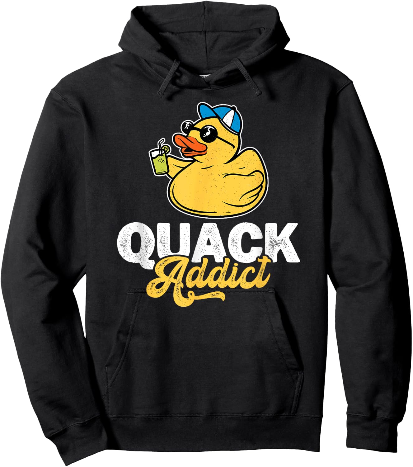 Quack Addict Funny Duck Lover Duck Owner Hoodie - Hoodie | Black