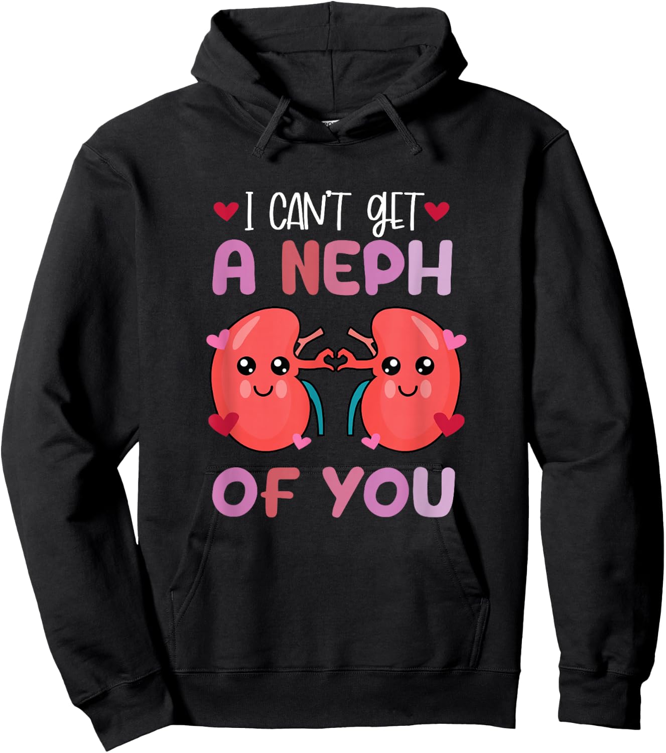 Kawaii Kidney Nephrology Nurse Dialysis Technician Valentine Hoodie - Hoodie | Black