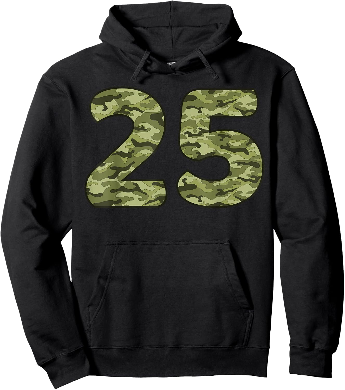 25 Year Old Birthday Camouflage Military 25th Birthday Hoodie - Hoodie | Black
