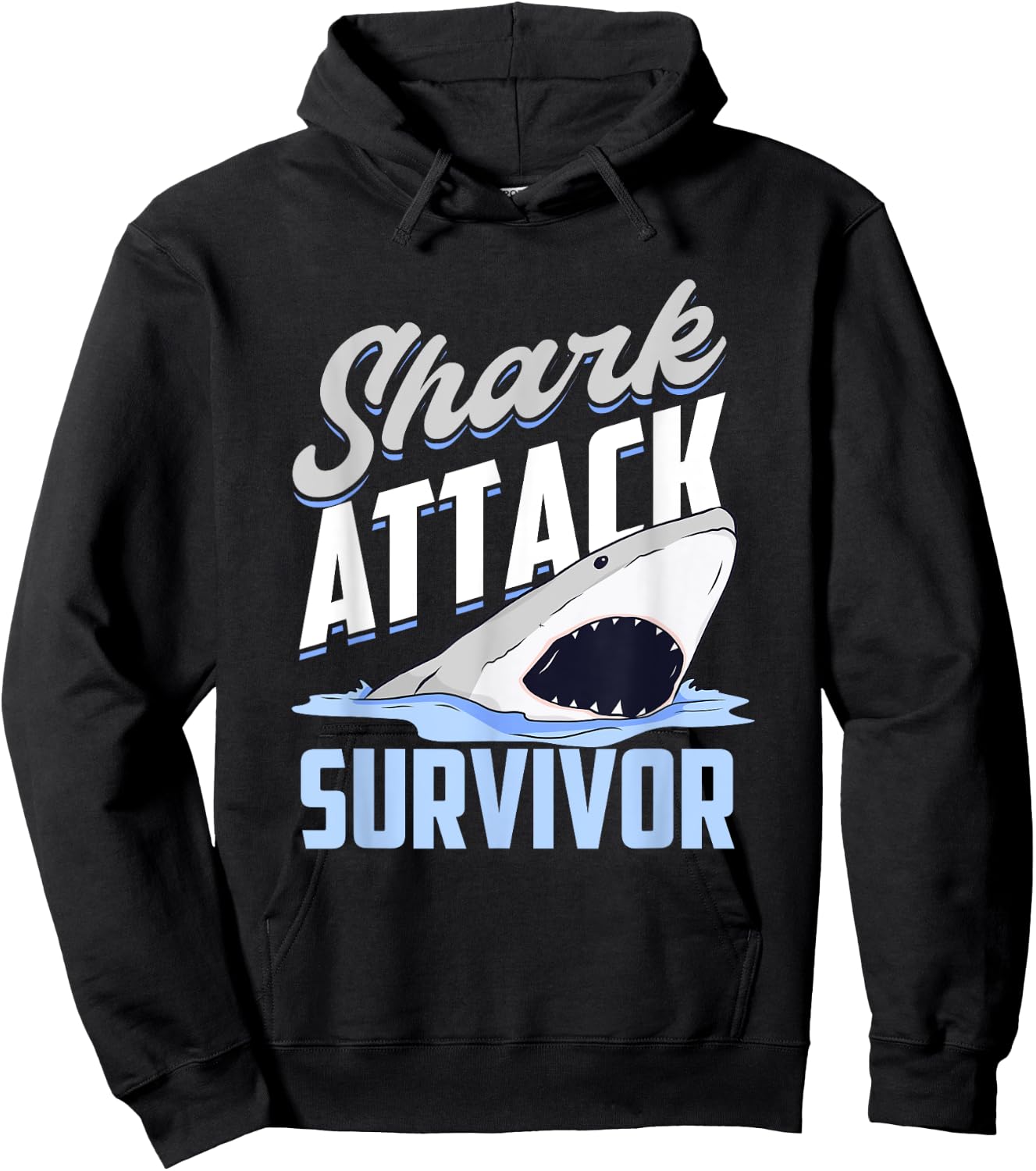 Shark Attack Survivor Hoodie - Hoodie | Black