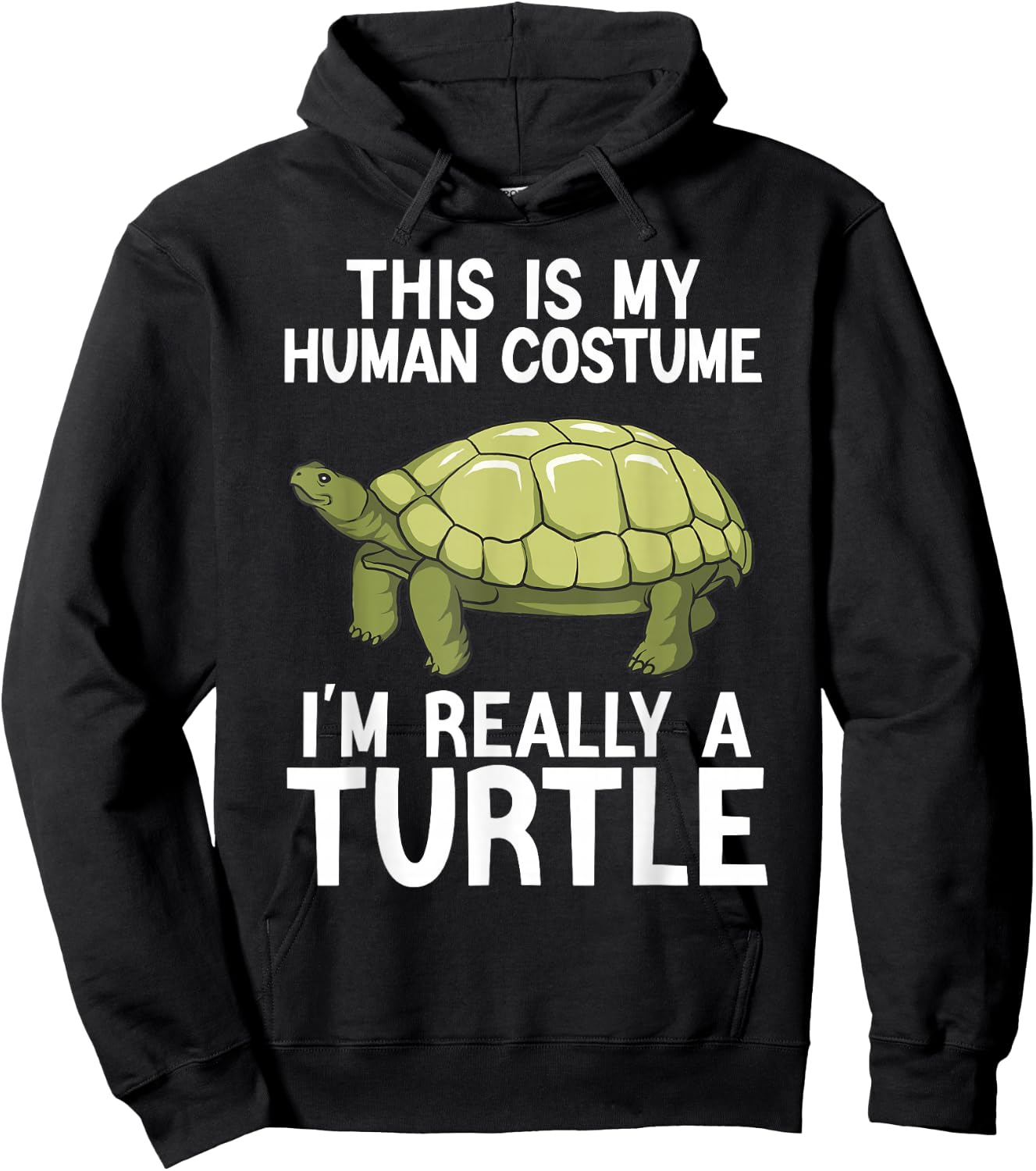 Simple Halloween Costumes Women Funny Turtle Costume Hoodie - Hoodie | Black