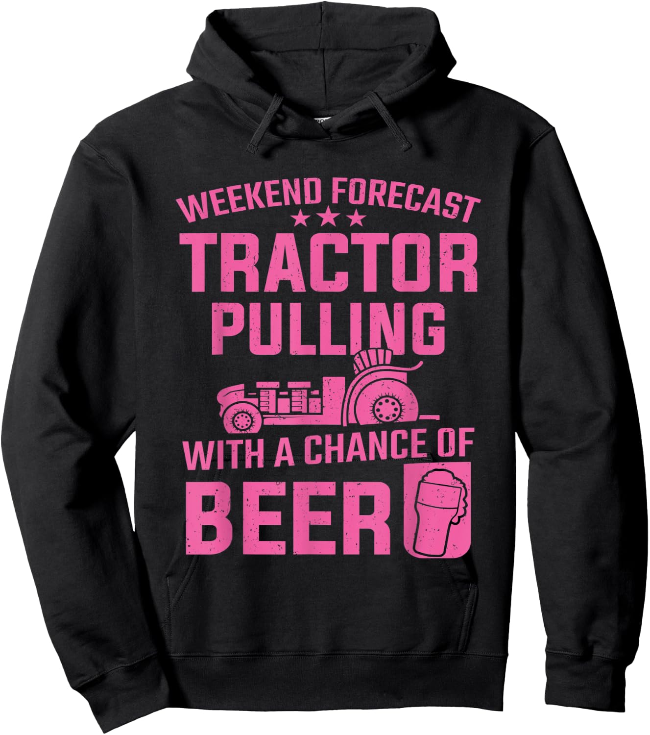 Tractor Pulling Weekend Forecast Tractor Pulling Women Hoodie - Hoodie | Black