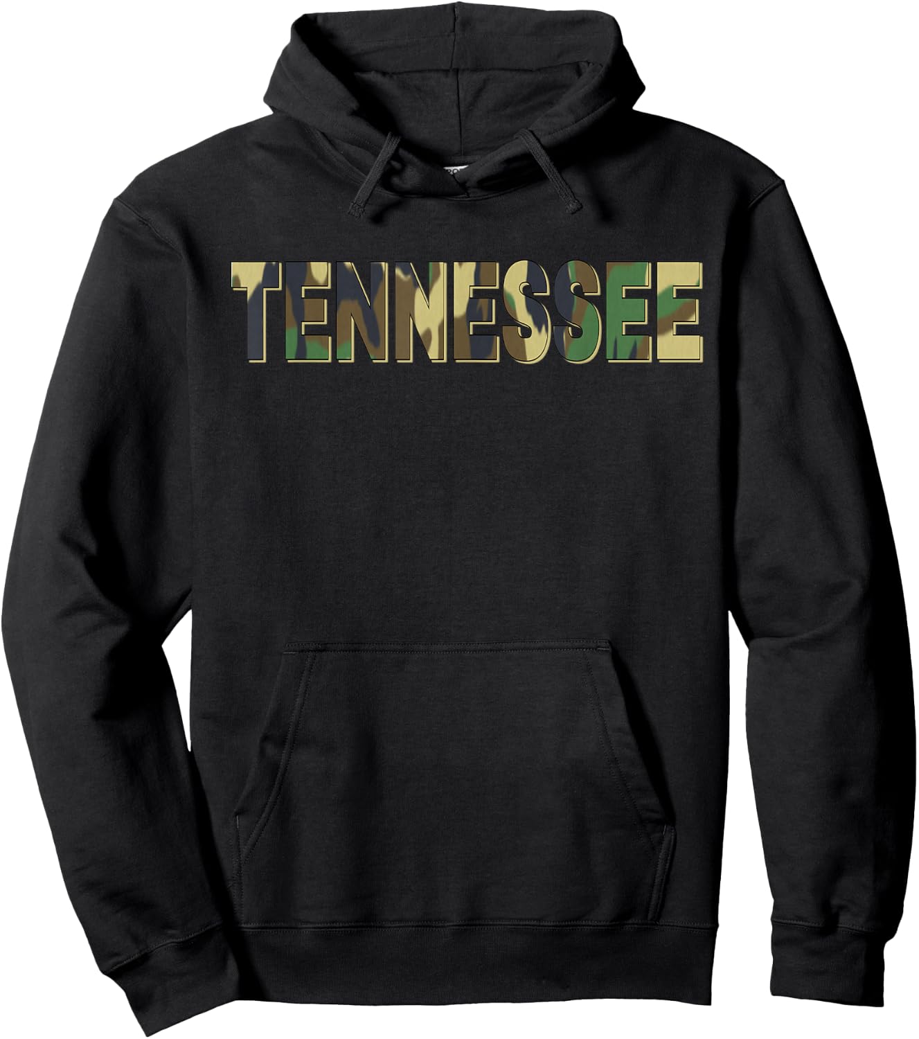 Tennessee Camouflage Men Women & Kids Camo Tennessee Hoodie - Hoodie | Black