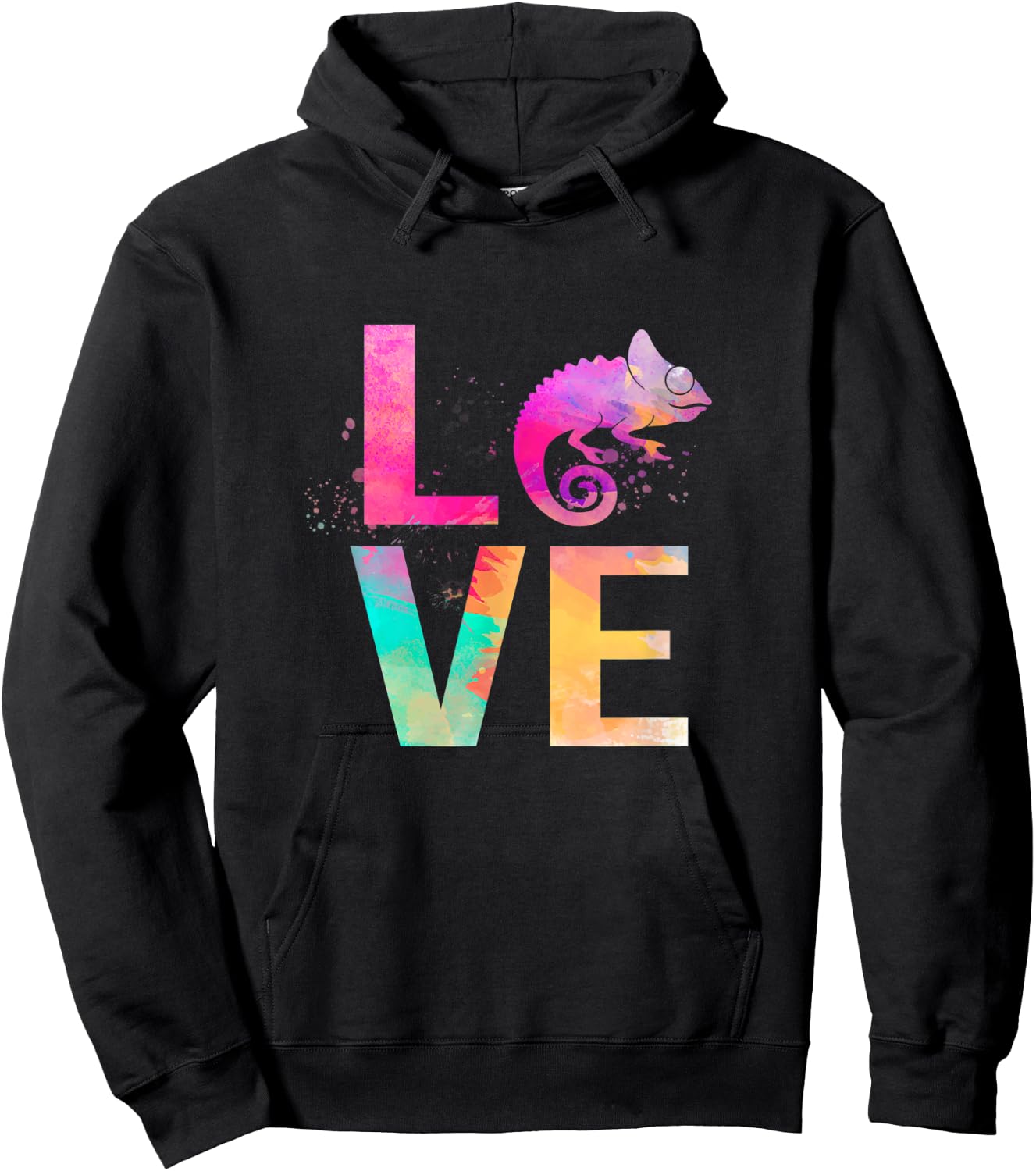 Colorful Chameleon Mom Gifts Chameleon Hoodie - Hoodie | Black