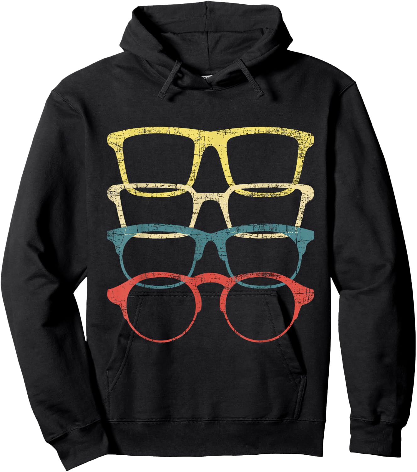 Retro Eyeglasses - Optometrist Ophthalmologist Eye Doctor Hoodie - Hoodie | Black