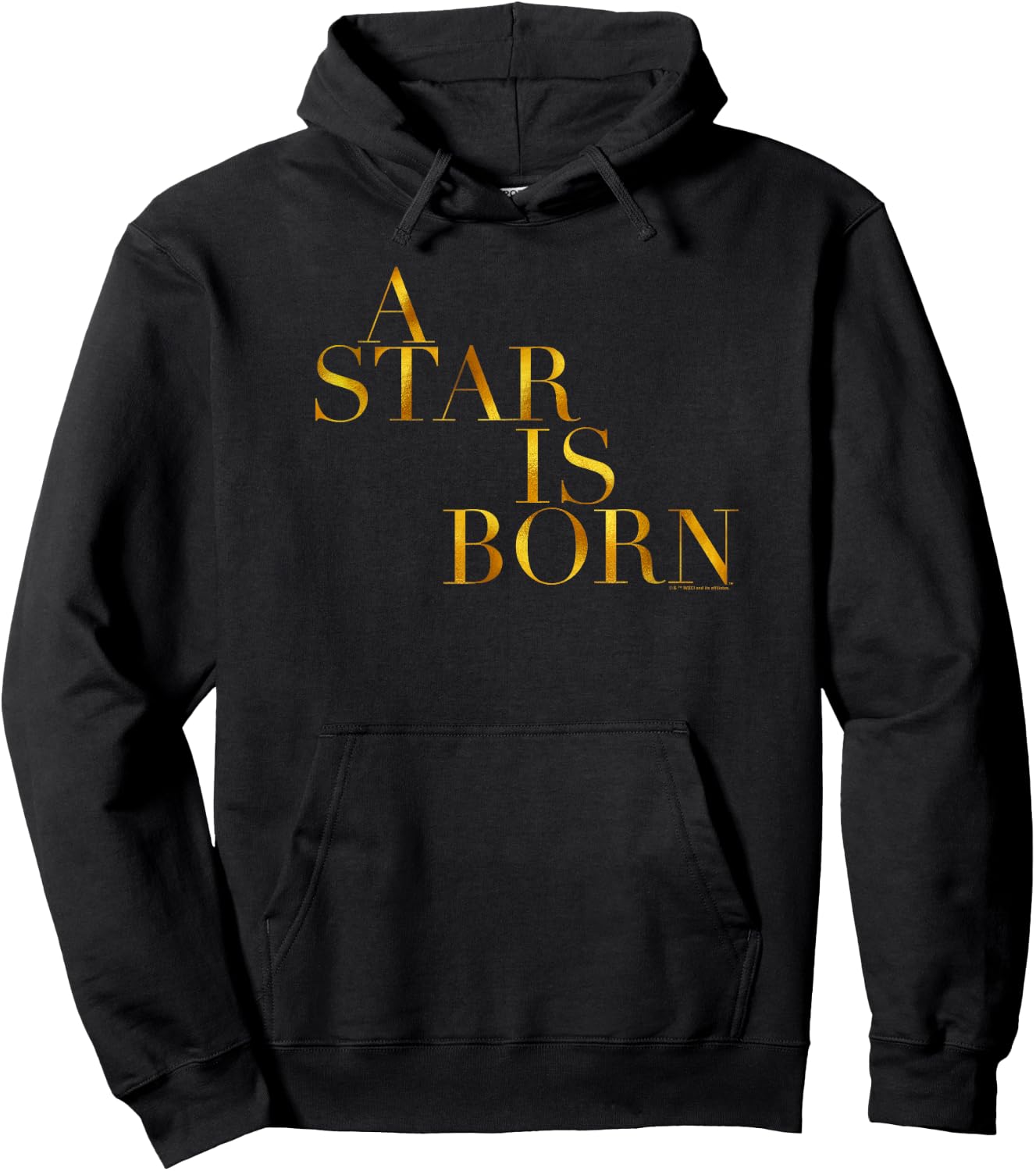 WB100 A Star Is Born Classic Gold Movie Logo Hoodie - Hoodie | Black