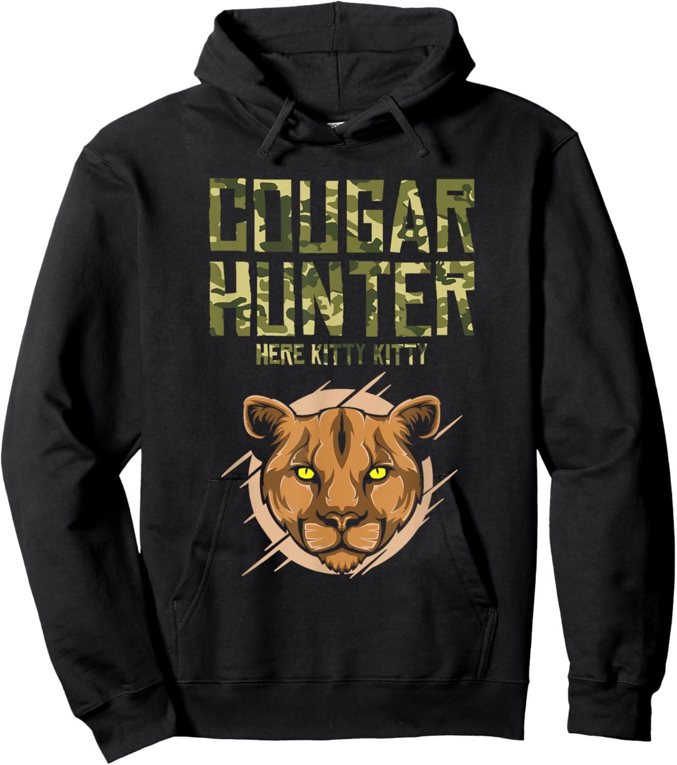 Cougar Hunter Wild Animal Hunt Big Cat Cougar Hunting Women Hoodie - Hoodie | Black