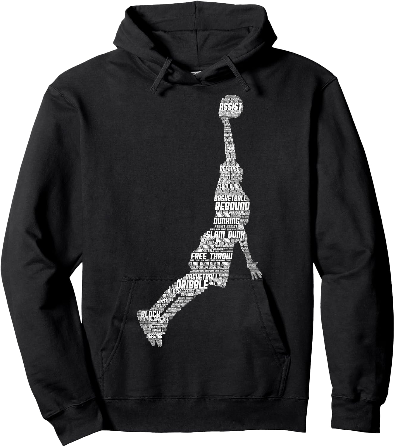 Basketball Basketball Boys Men Children Hoodie - Hoodie | Black