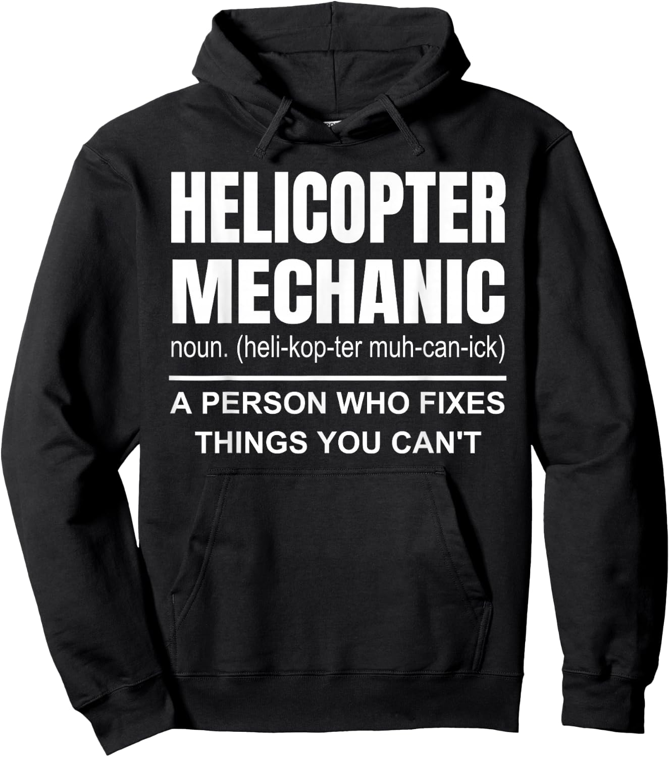Helicopter Mechanic Definition Aircraft Mechanic Hoodie - Hoodie | Black