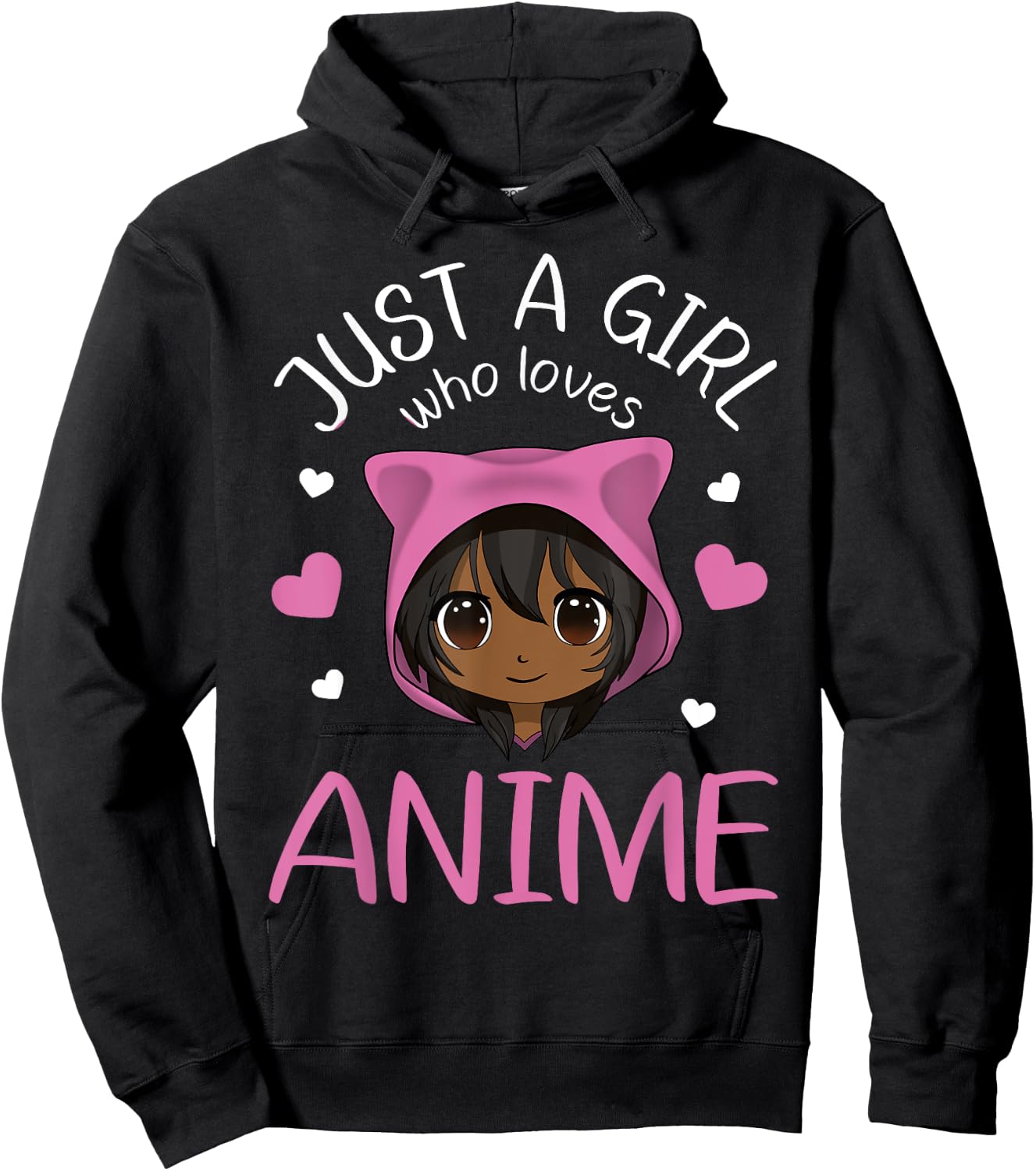 Just a Girl who Loves Anime African American Small Hoodie - Hoodie | Black