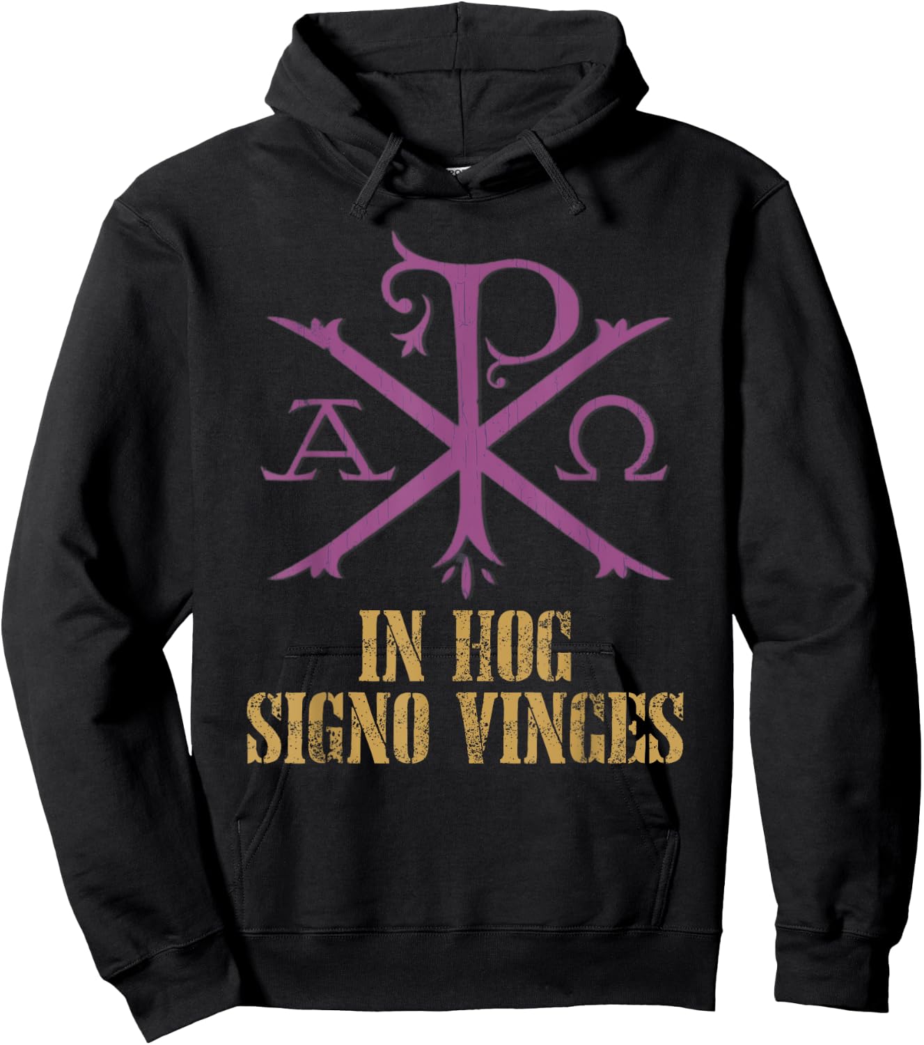 Chi Rho Christogram Catholic Hoodie - Hoodie | Black