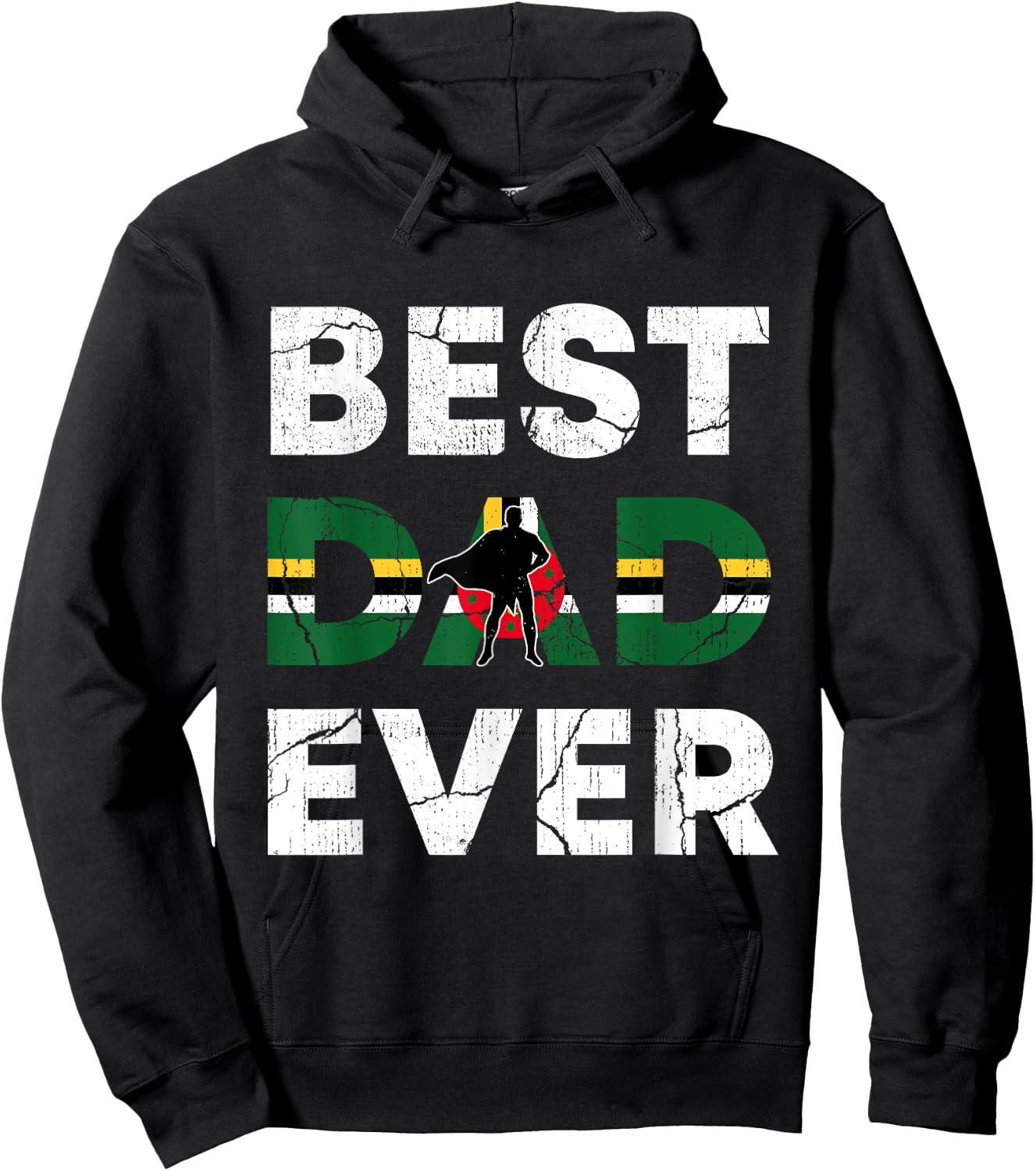 Best Dominican Dad Ever Dominica Daddy Father's Day Gift Hoodie - Hoodie | Black