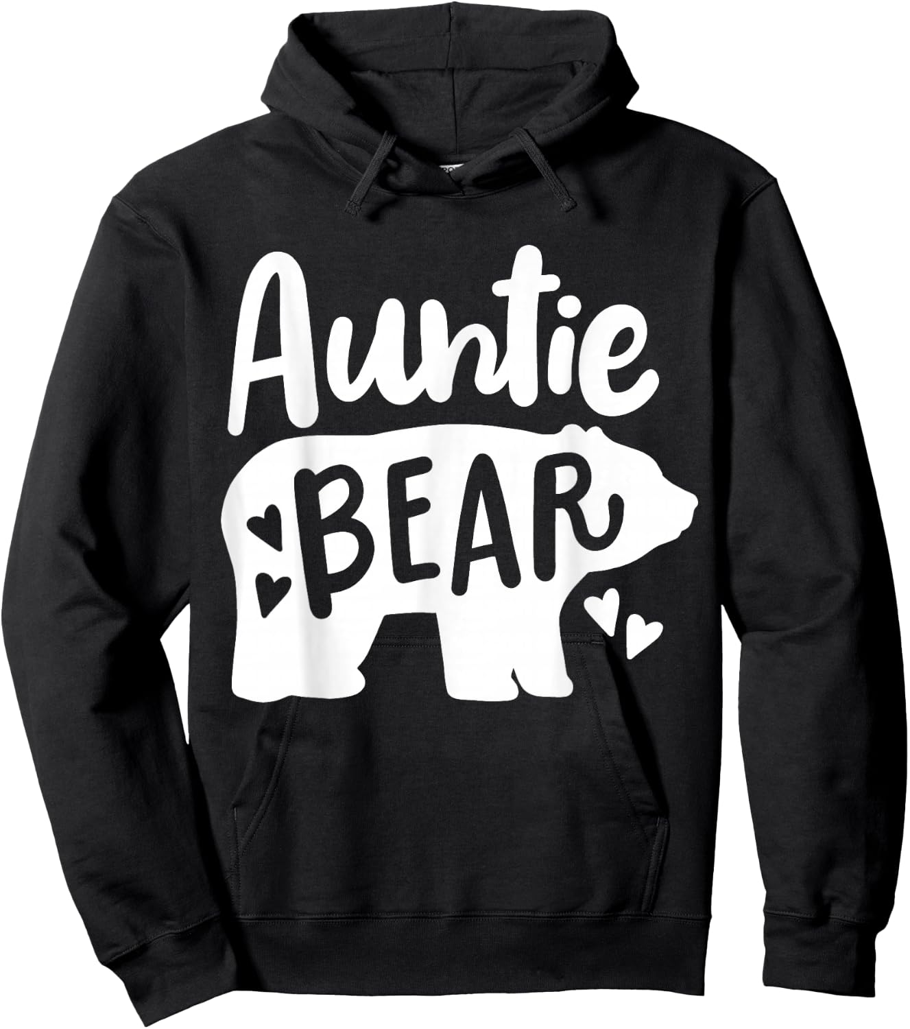 Auntie Aunt Auntie Bear Hoodie - Hoodie | Black