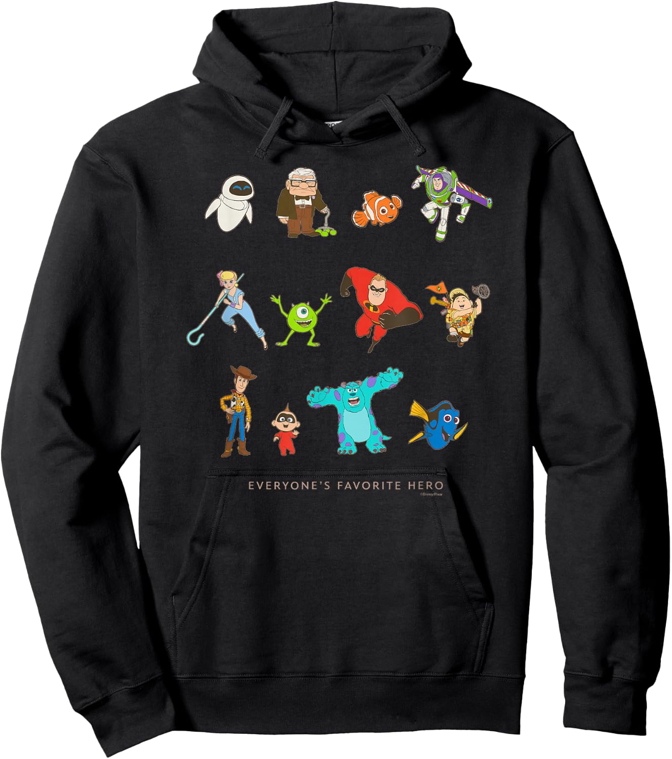 Disney and Pixar Character Everyone's Favorite Hero Hoodie - Hoodie | Black