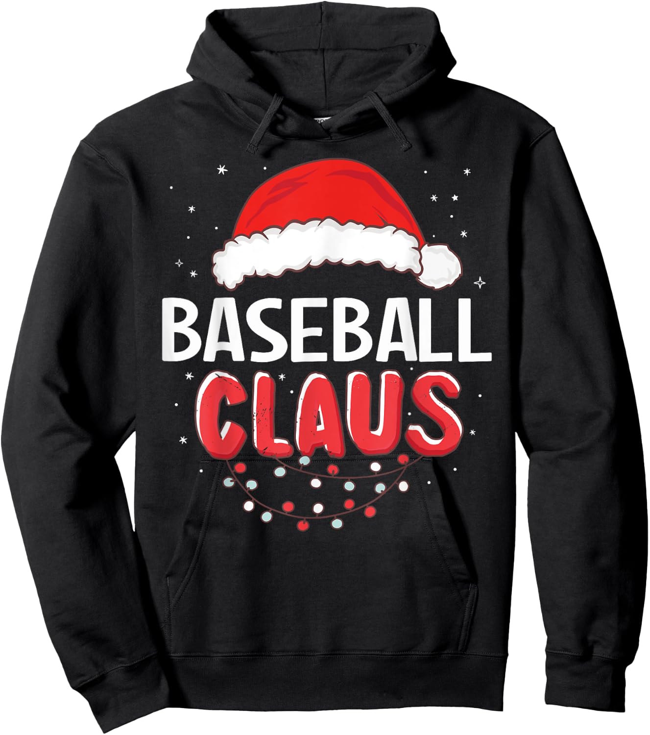 Baseball Santa Claus Christmas Matching Costume Hoodie - Hoodie | Black