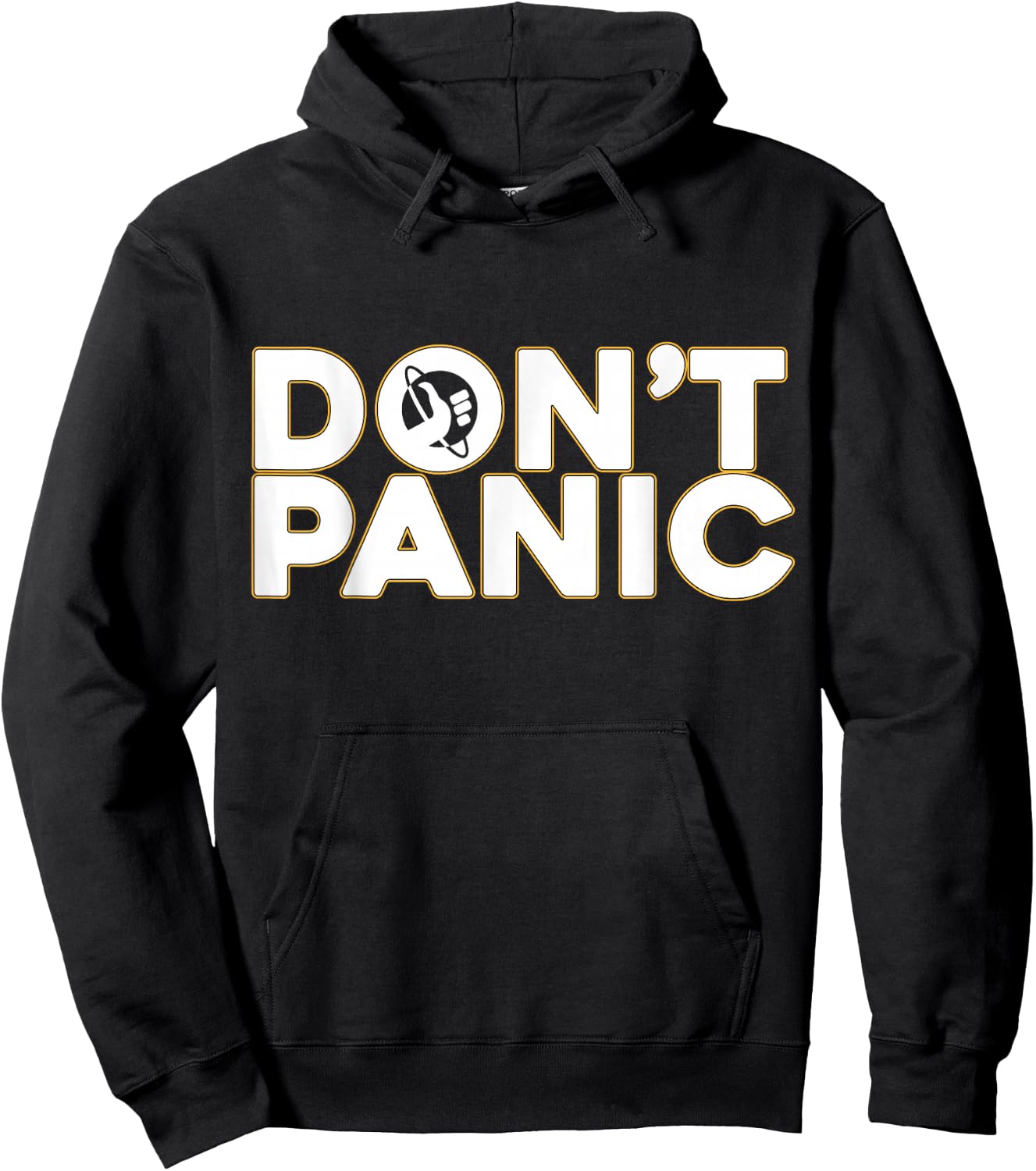 Don't Panic 42 Vintage Shirts Black -Adults Small Modern Casual Hoodie - Hoodie | Black