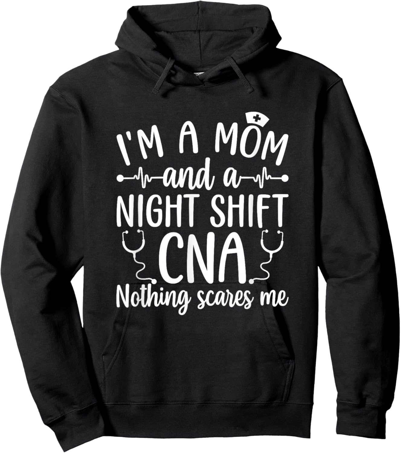 A Mom And A Night Shift CNA Certified Nursing Assistant Hoodie - Hoodie | Black