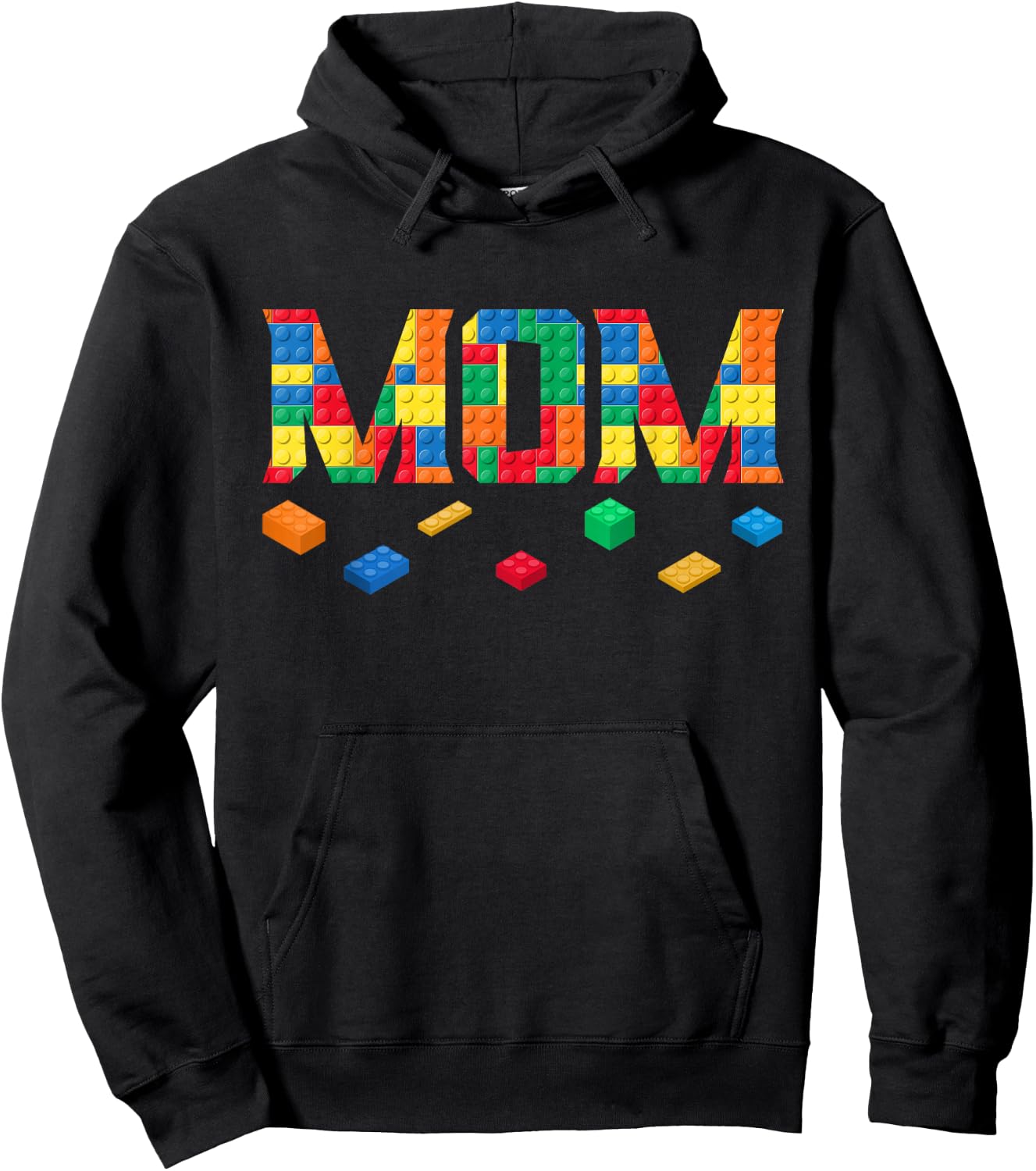 Master Builder Mom Birthday Boy Building Bricks Blocks Party Hoodie - Hoodie | Black