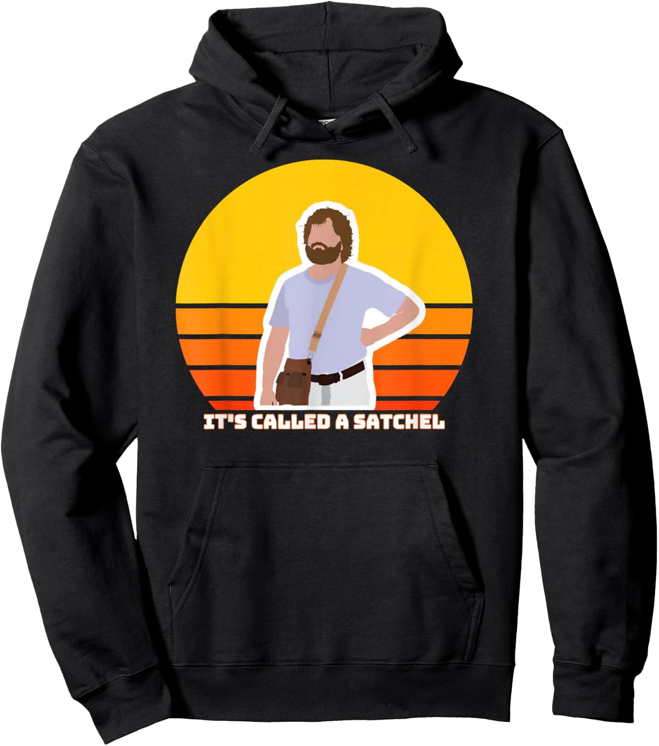 Hangover Movie, Classic Cinema, Funny Man's Satchel Shirt Hoodie - Hoodie | Black