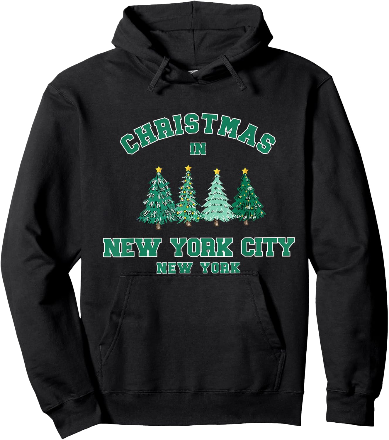 New York City Christmas Trip Hoodie - Hoodie | Black