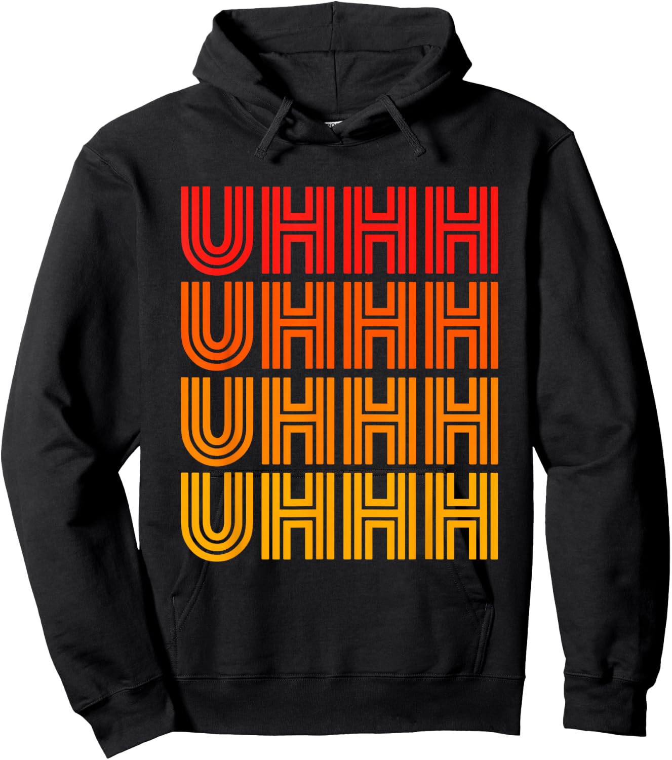 Uhhh Funny Uh Uhh Ponder Um Hmm Think Awkward Silly Word Wow Hoodie - Hoodie | Black