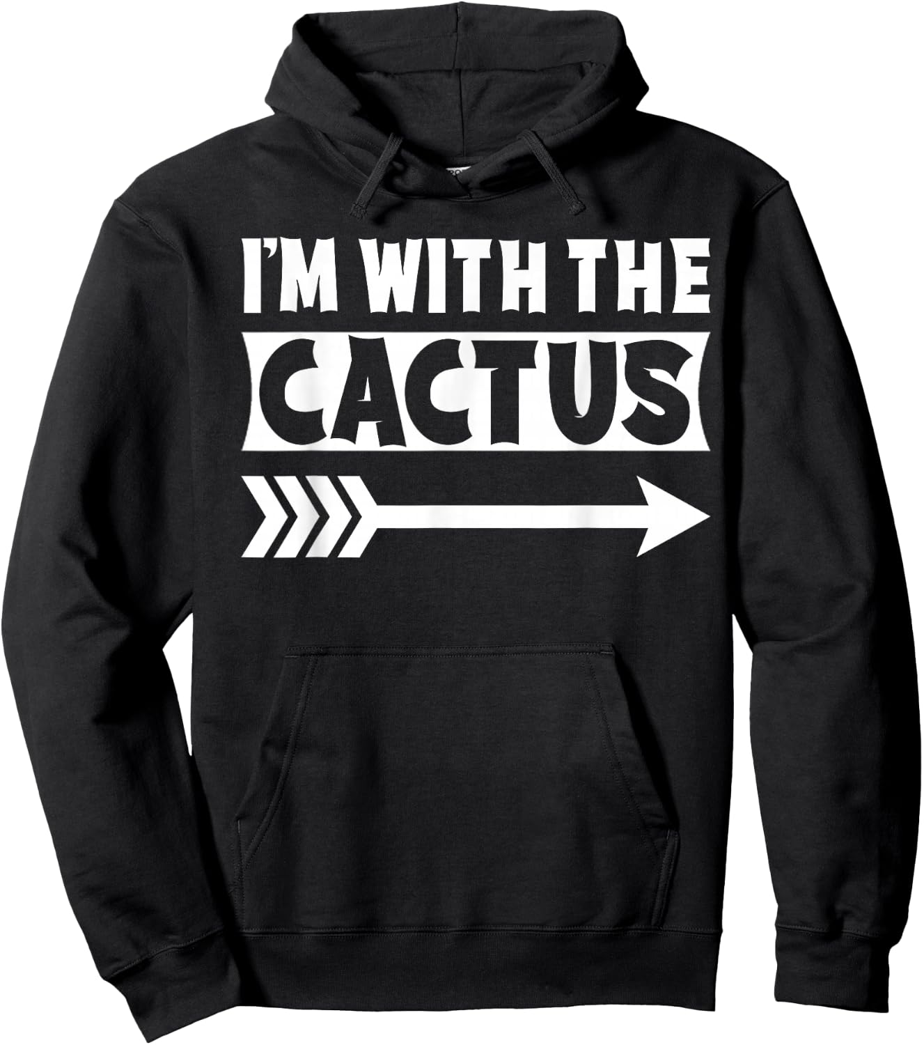 I'm With The Cactus Halloween Costume Cactus Halloween Hoodie - Hoodie | Black