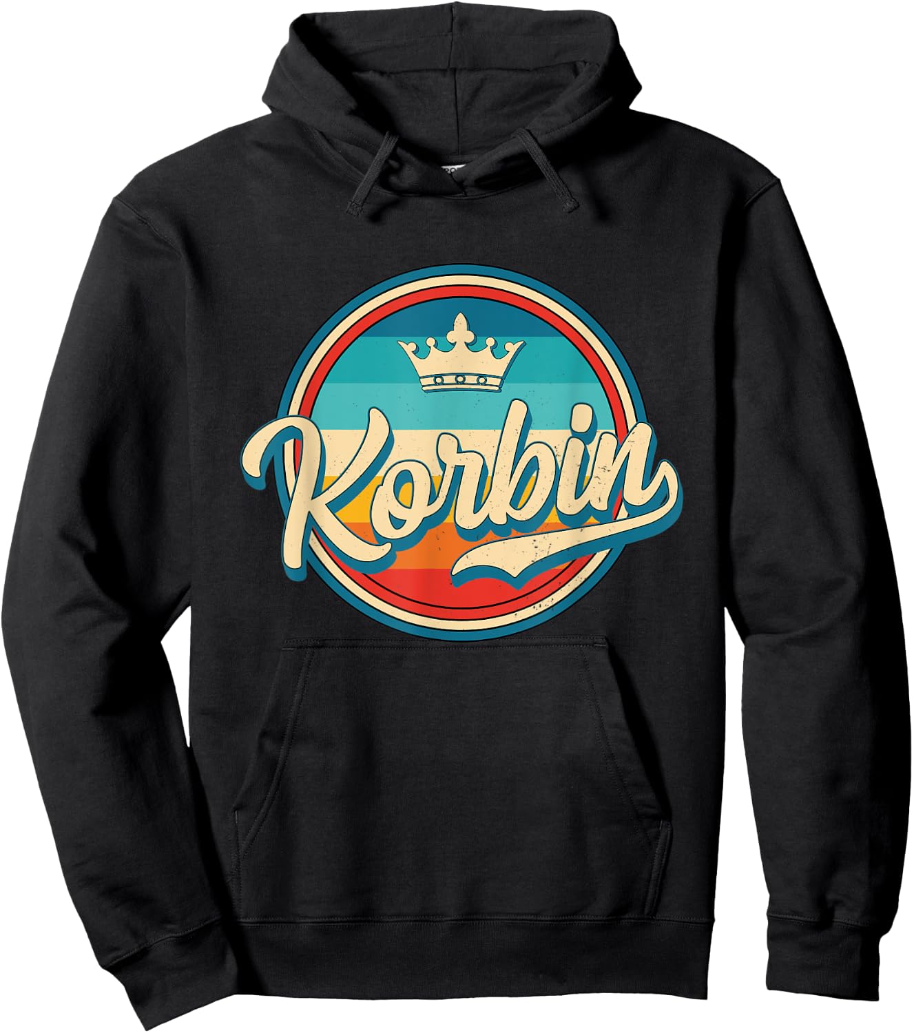 Korbin retro personal name funny vintage first name Korbin Hoodie - Hoodie | Black