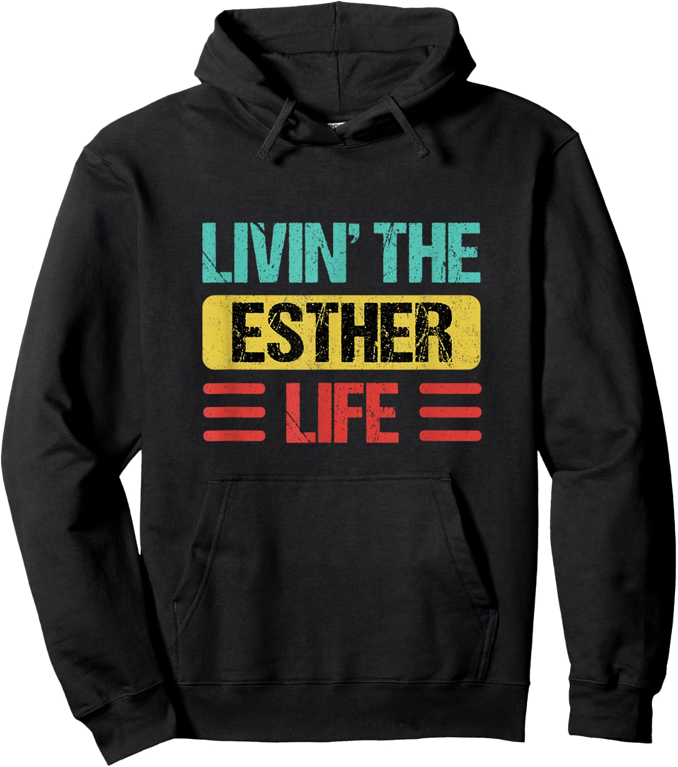 Esther Name Shirts & Gifts Esther - -Adults - Black - Small - - Short Sleeve Hoodie - Hoodie | Black