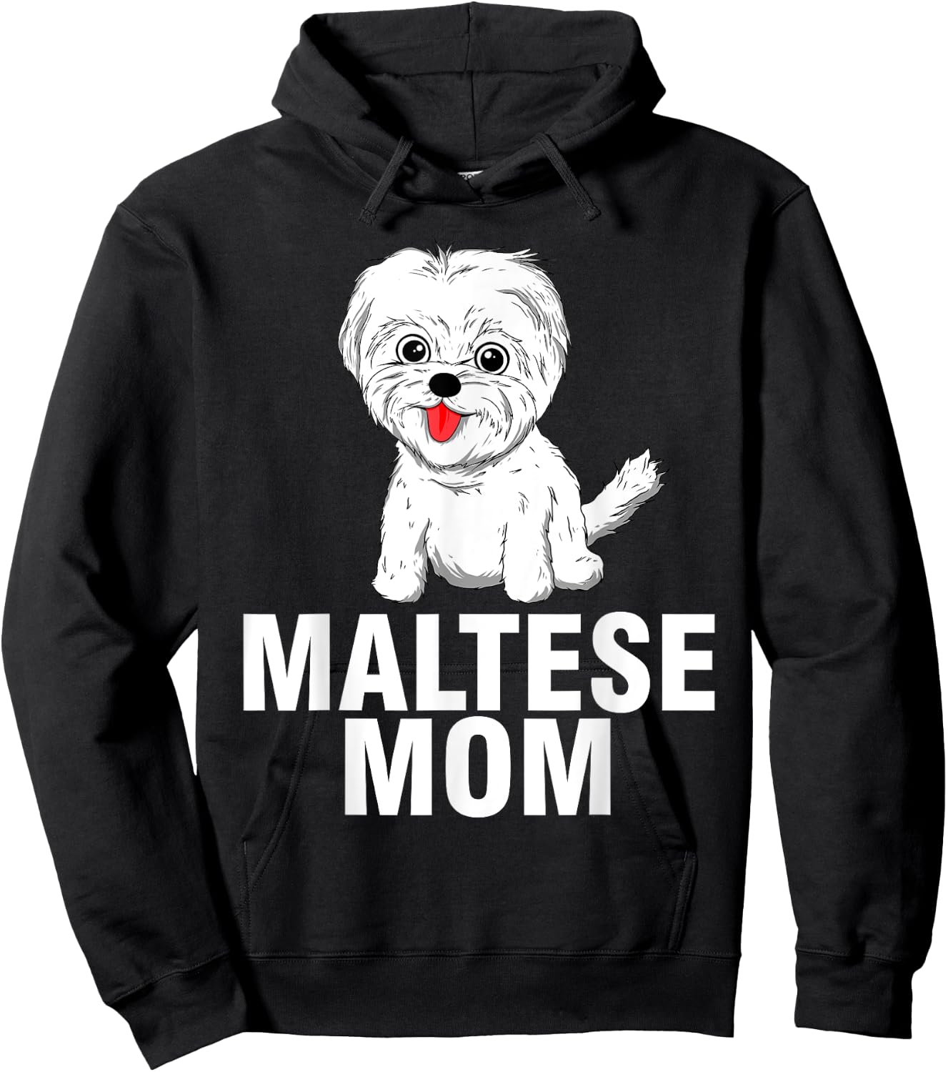 Cool Maltese Mom Girls Dog Groomer Dog Lover Owner Hoodie - Hoodie | Black