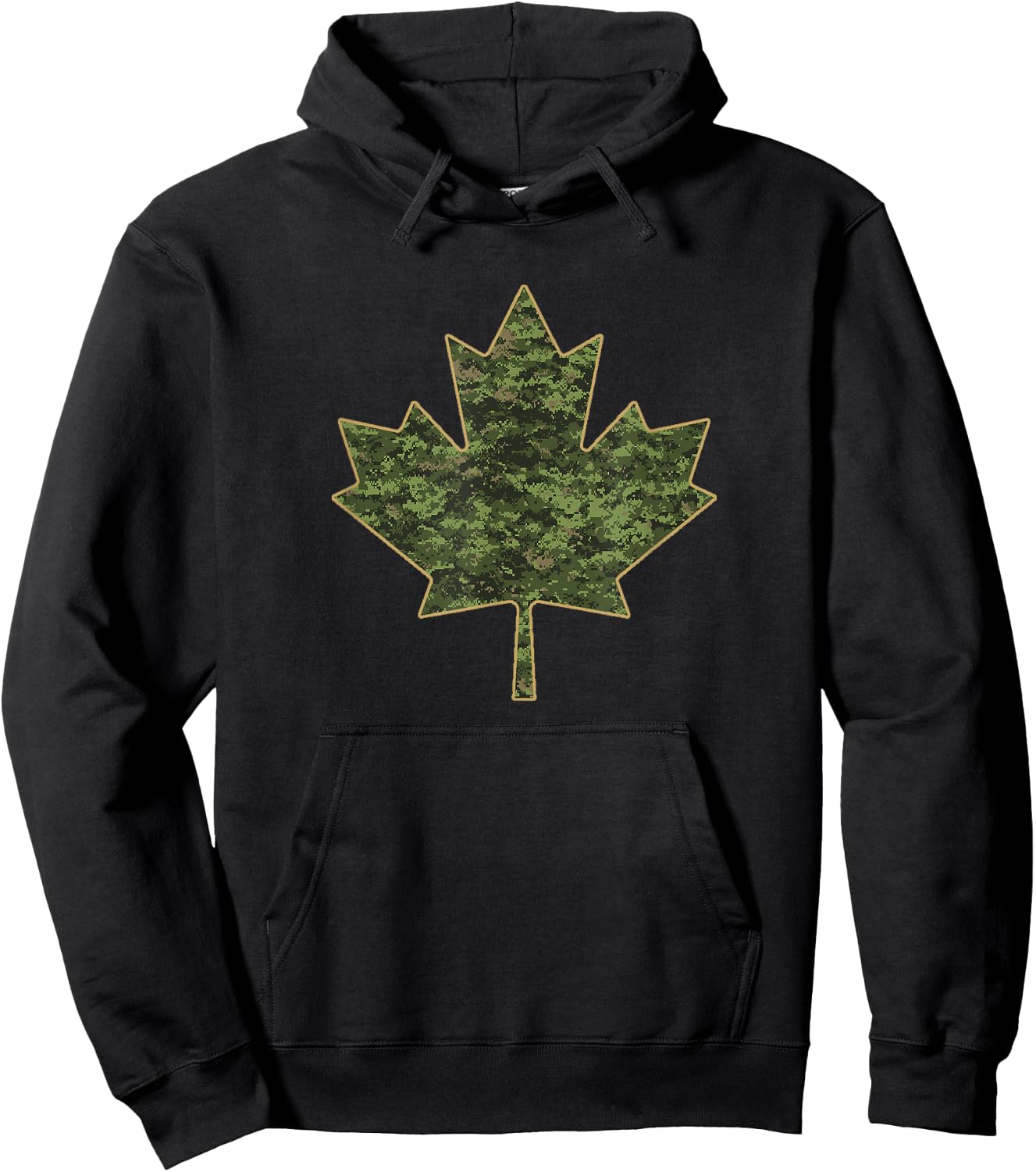 The Flag of Canada, Canadian Army Hoodie - Hoodie | Black