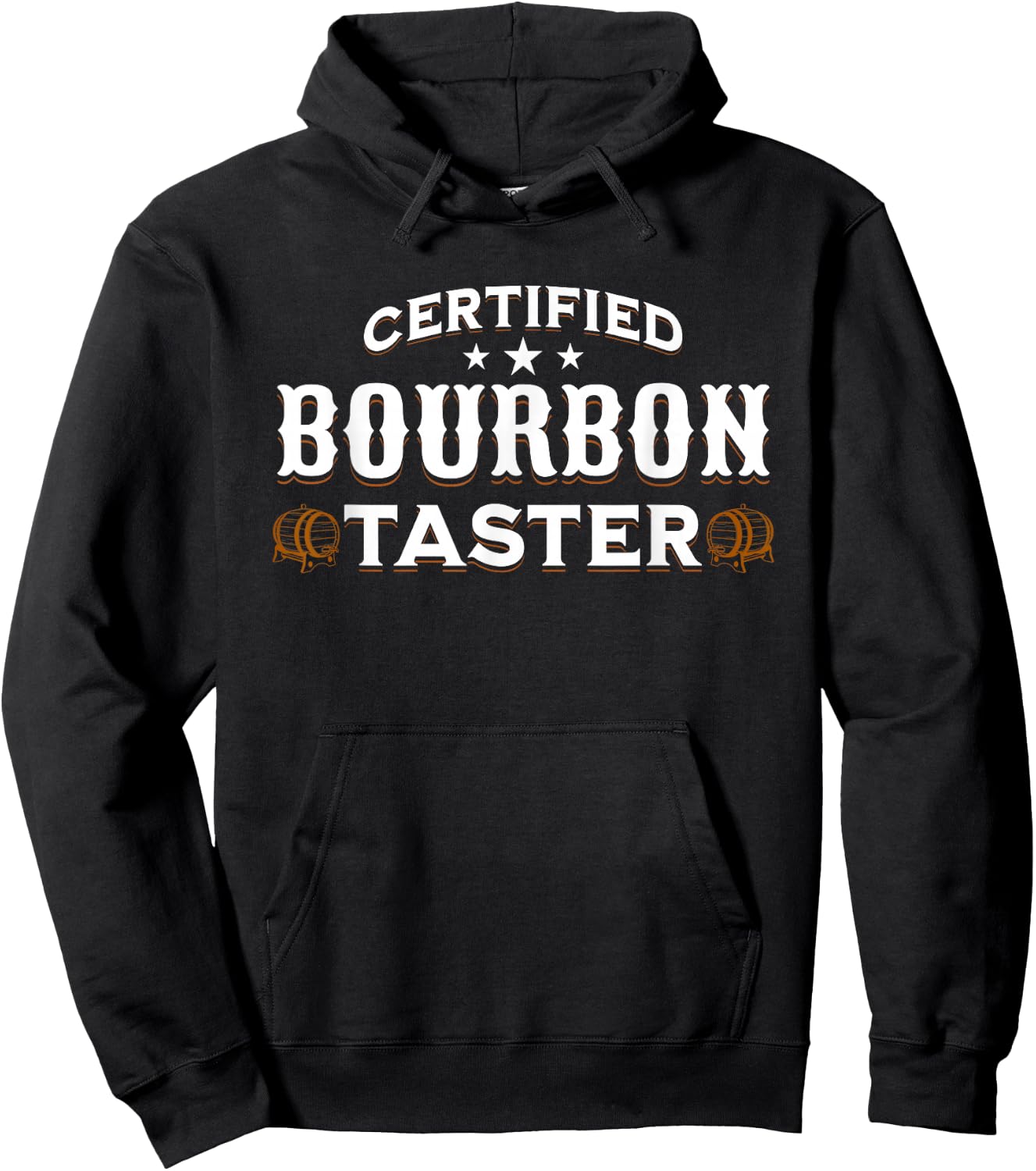 Vintage Certified Bourbon Taster for Whiskey Fan Hoodie - Hoodie | Black