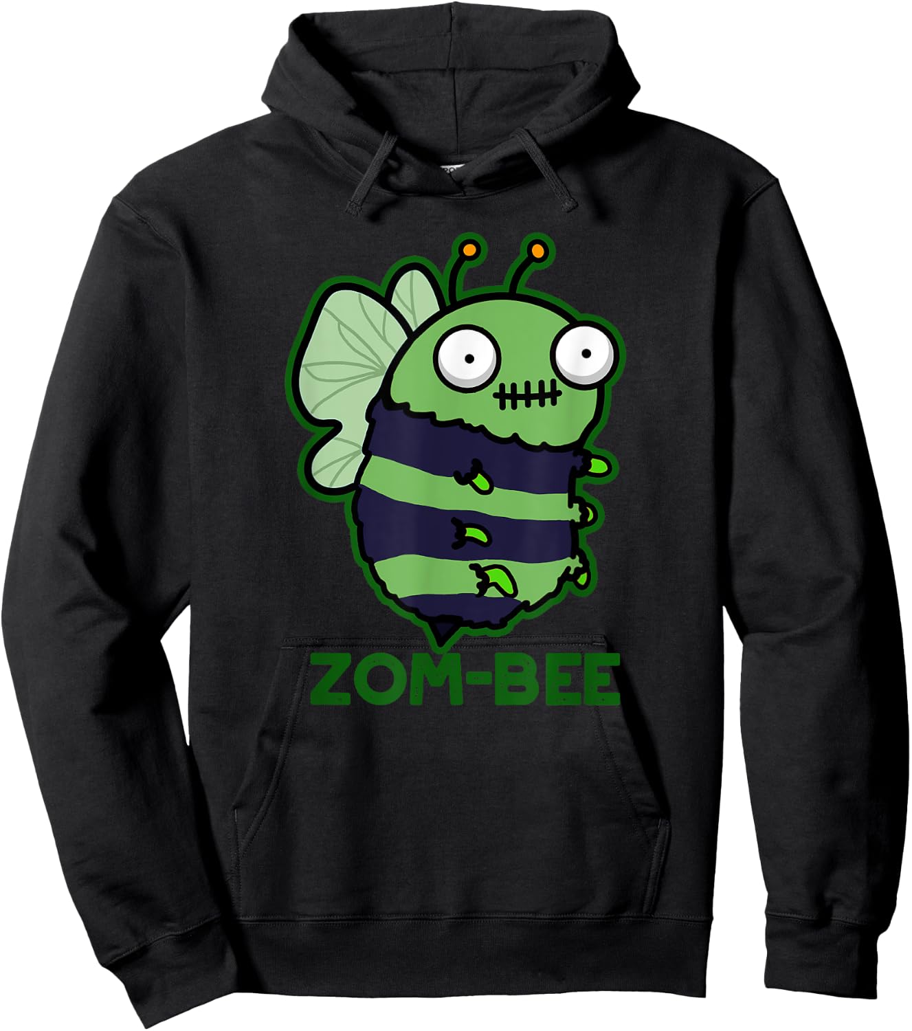 Zom-bee Funny Zombie Bee Pun Hoodie - Hoodie | Black