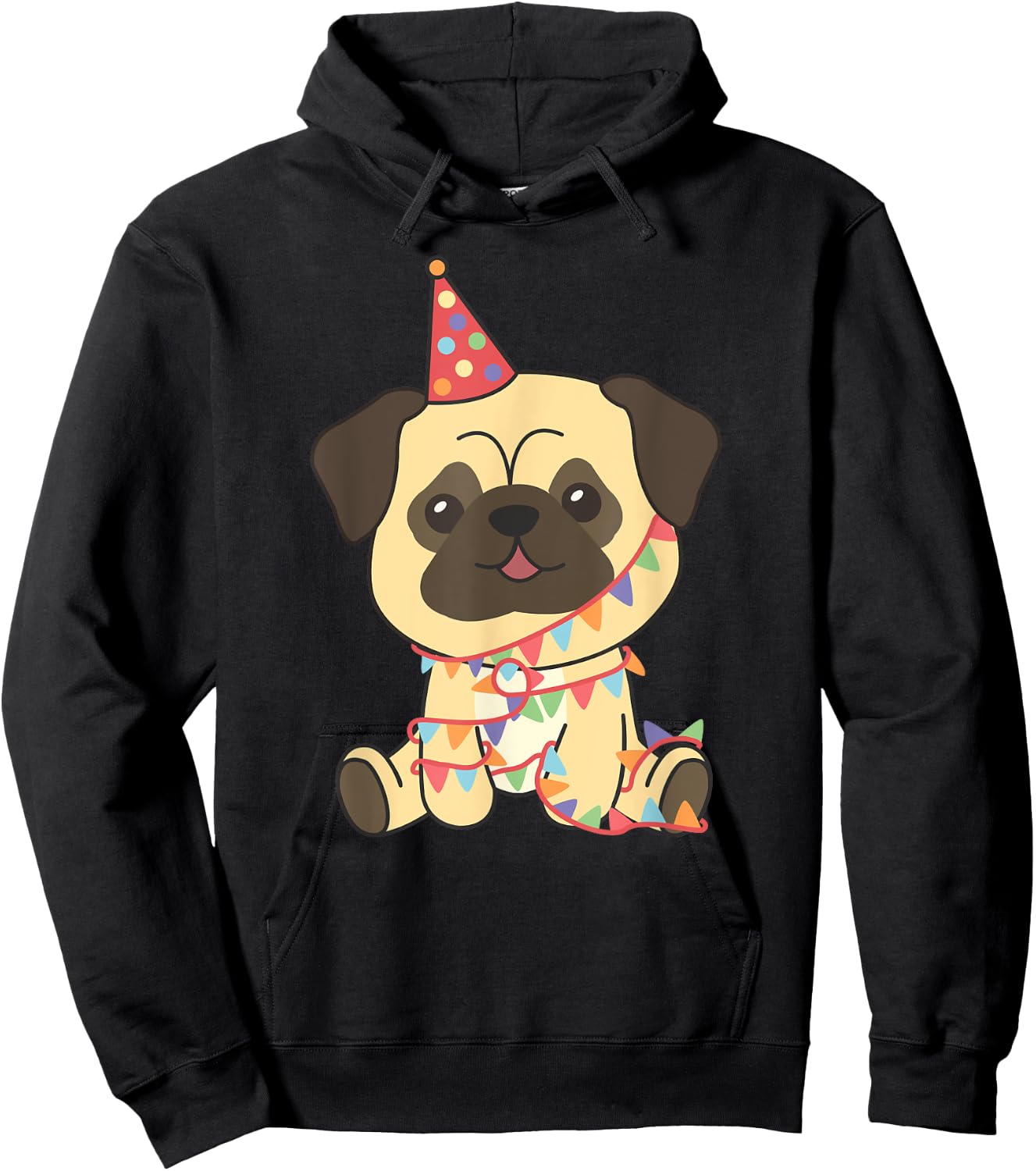 Birthday Pug For Children A Birthday Pug Hoodie - Hoodie | Black