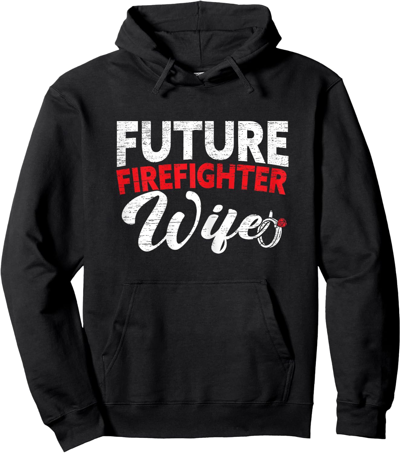 Future Firefighter Wife Wedding Engagement Bride To Be Hoodie - Hoodie | Black