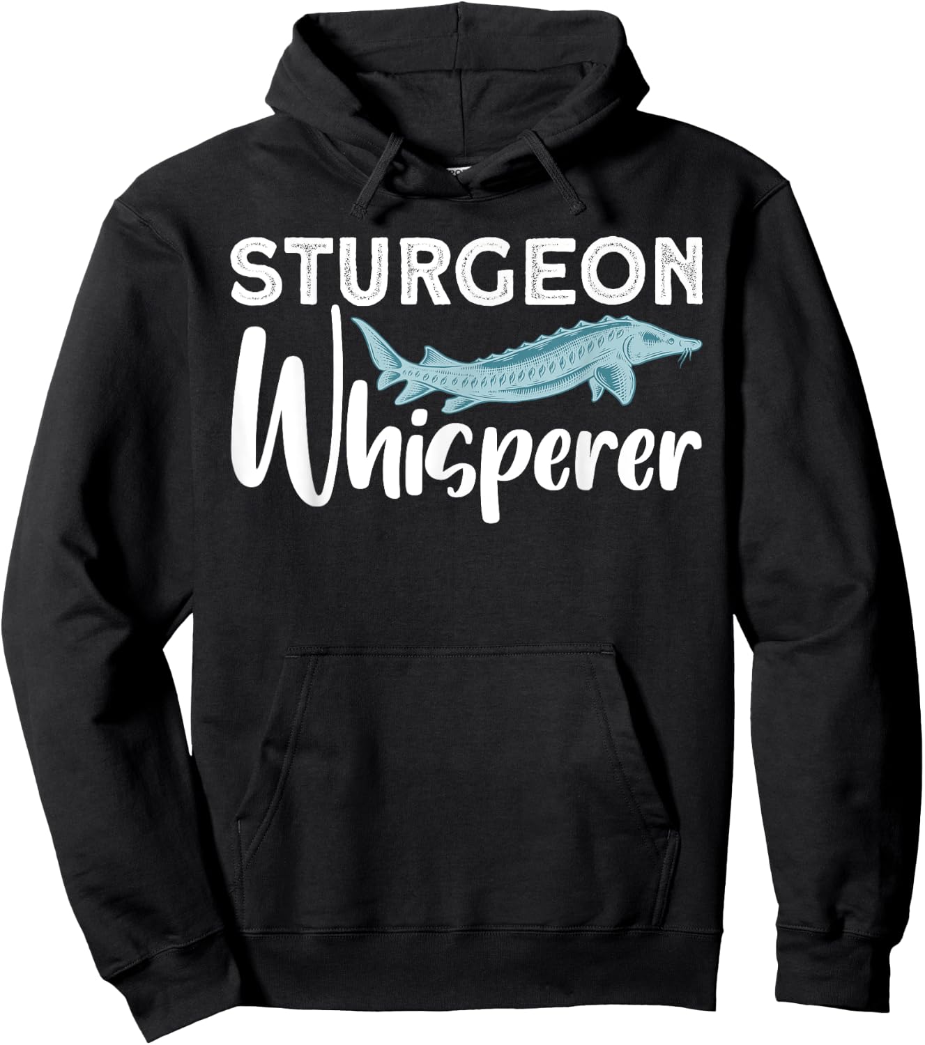 Funny Fishing Design Women Sturgeon Fishing Lovers Hoodie - Hoodie | Black