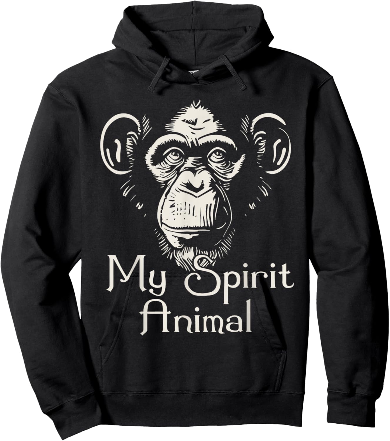 My Spirit Animal - Monkey Lover Primate Zoo Safari Zookeeper Hoodie - Hoodie | Black