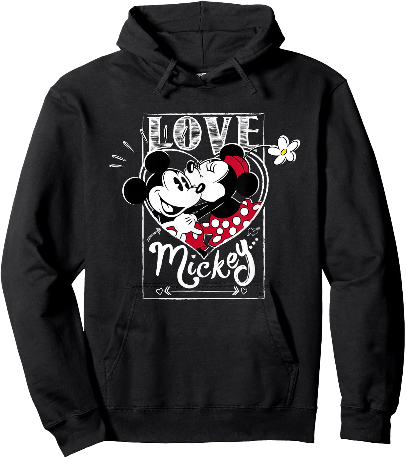 Disney Mickey & Minnie Mouse Love Mickey Valentine's Day Hoodie - Hoodie | Black