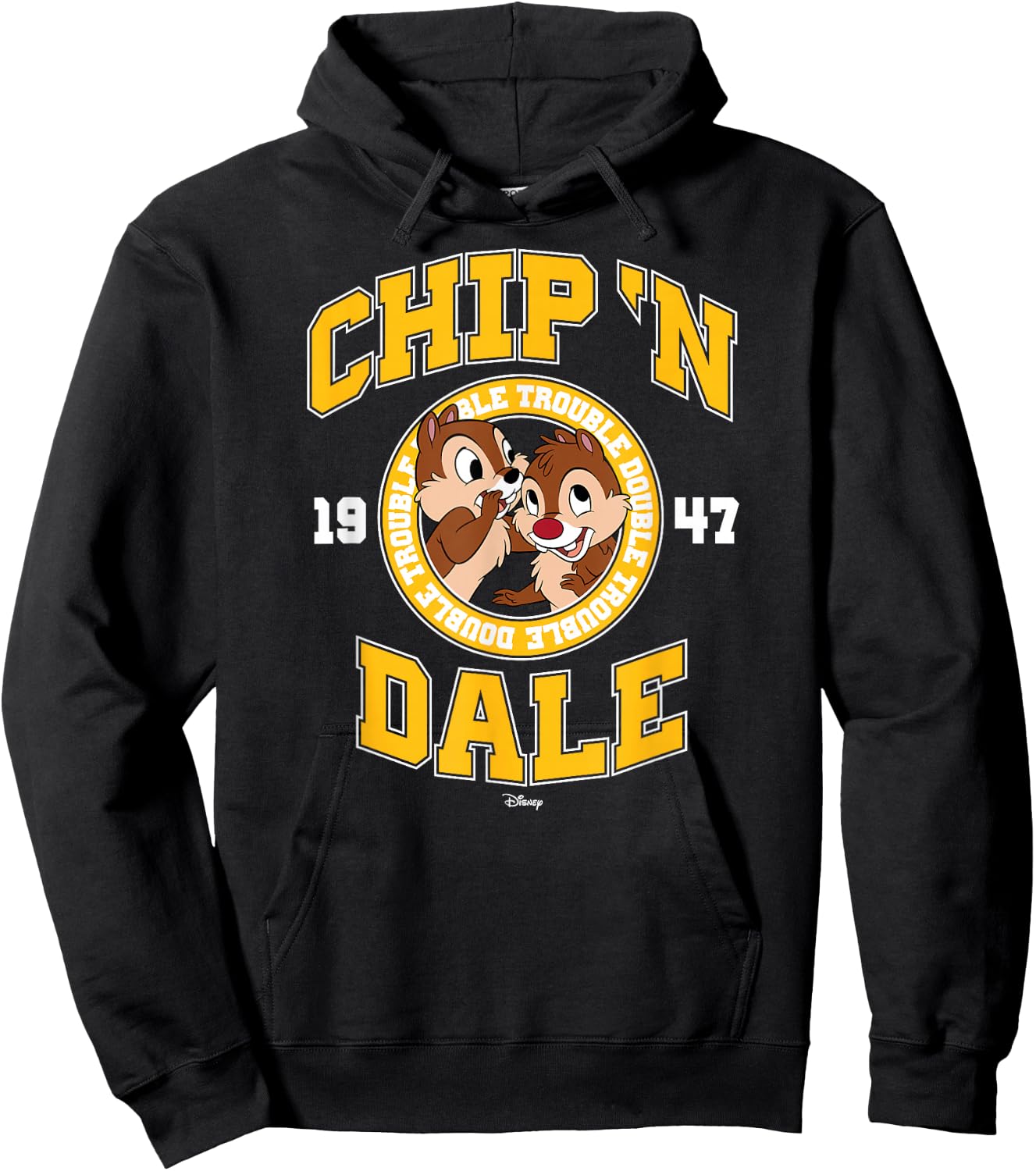 Chip 'N Dale Rescue Rangers - Collegiate Double Trouble Hoodie - Hoodie | Black